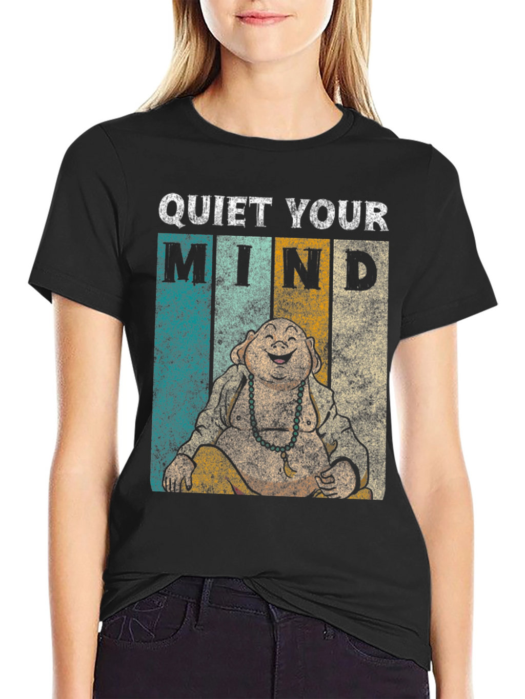Quiet Your Mind Buddha Graphic T-Shirt