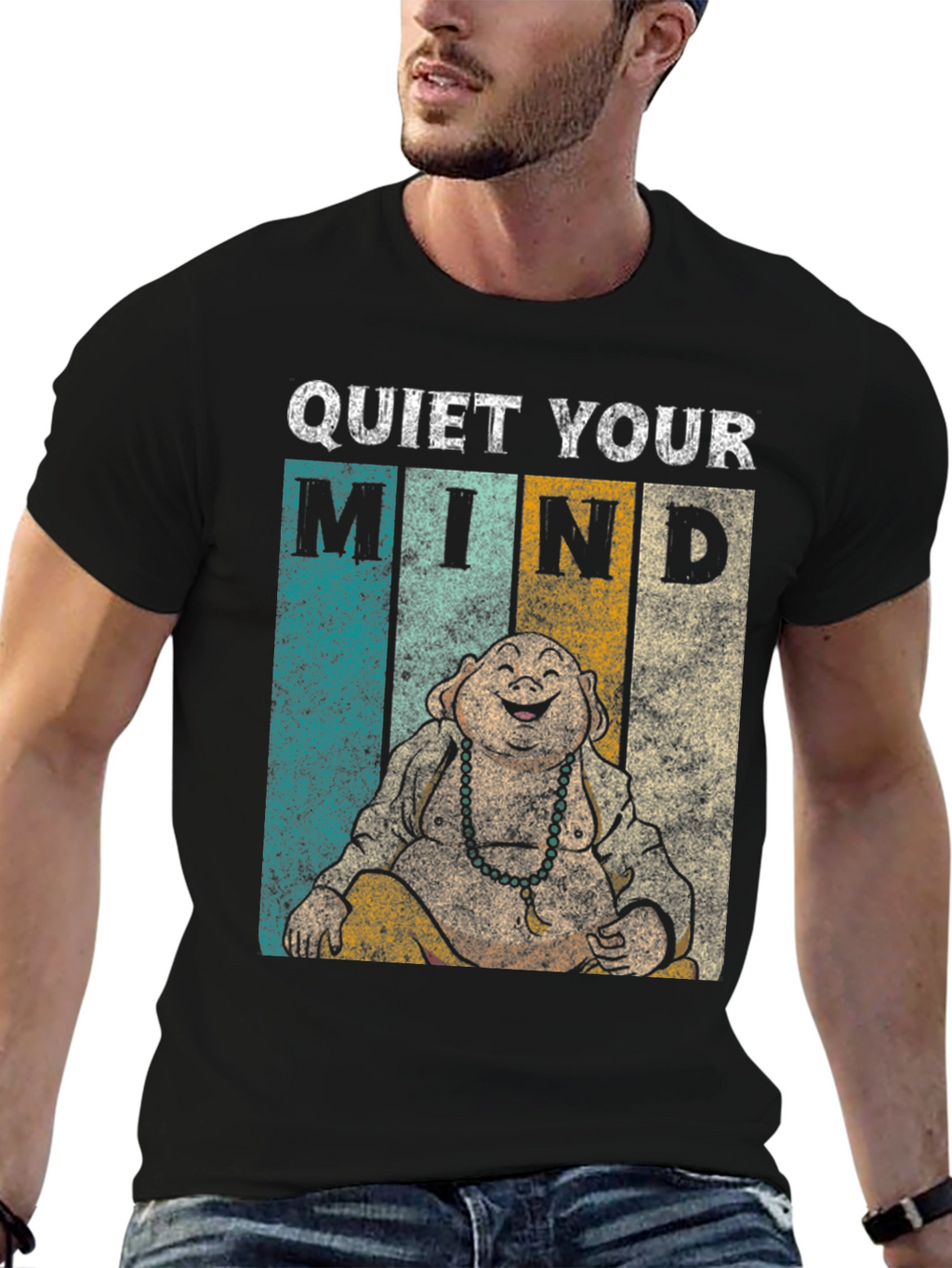 Quiet Your Mind Buddha Graphic T-Shirt