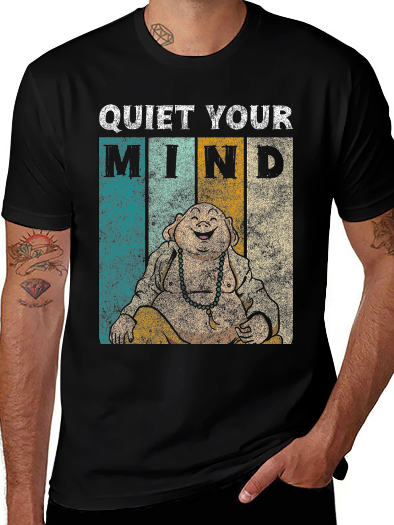 Quiet Your Mind Buddha Graphic T-Shirt