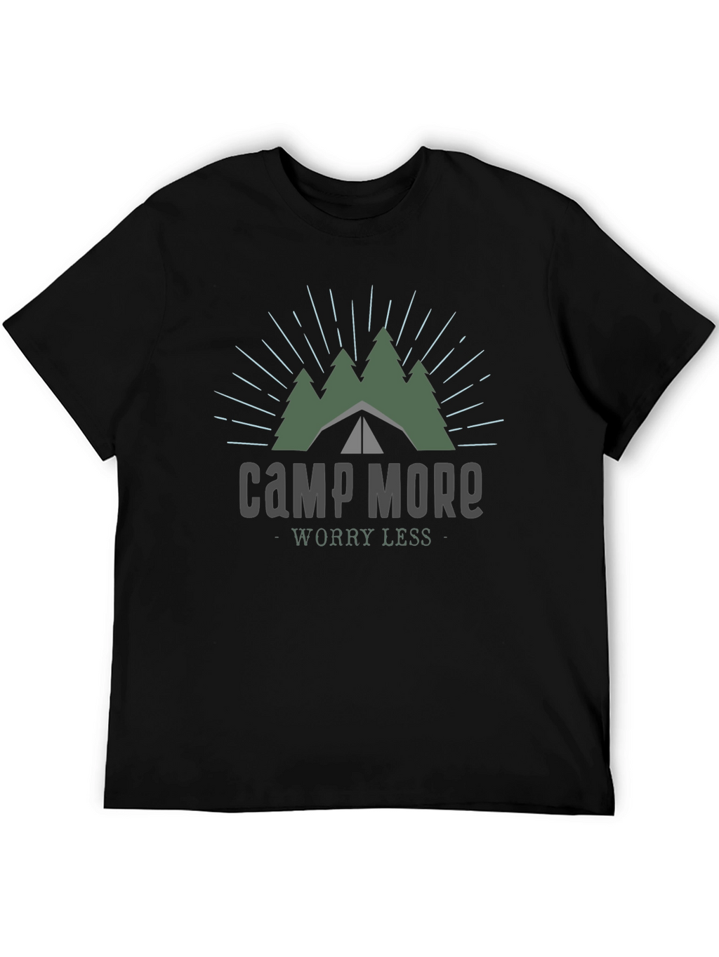 Camp More Worry Less Graphic T-Shirt