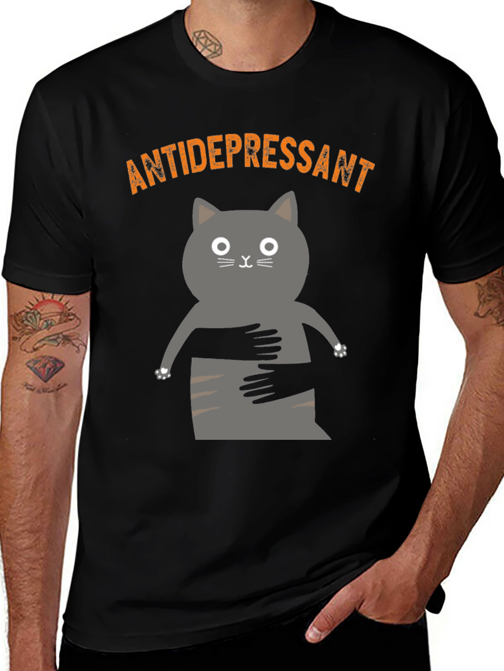 Antidepressant Cat T-Shirt - Funny Graphic Tee