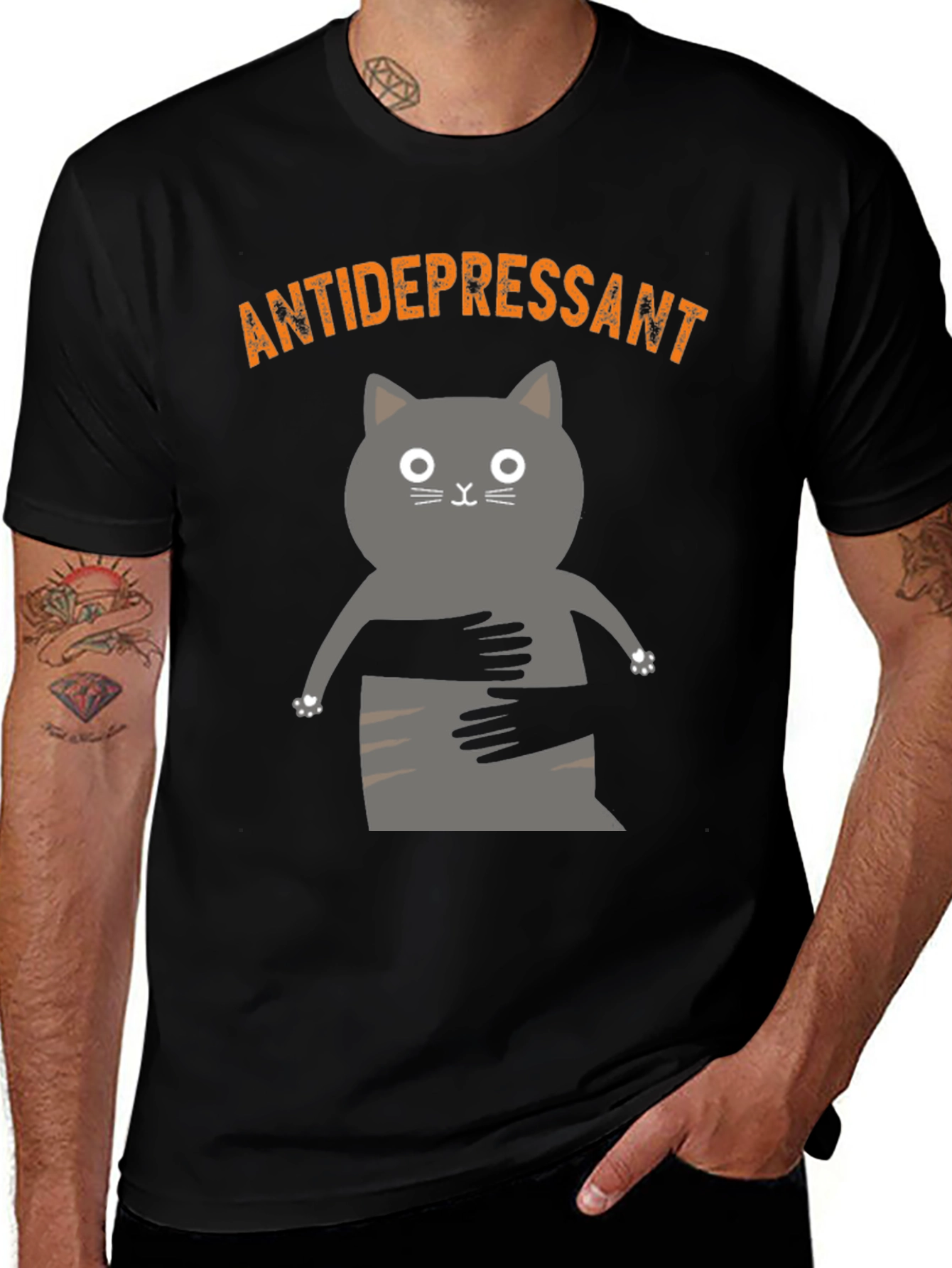 Antidepressant Cat T-Shirt - Funny Graphic Tee