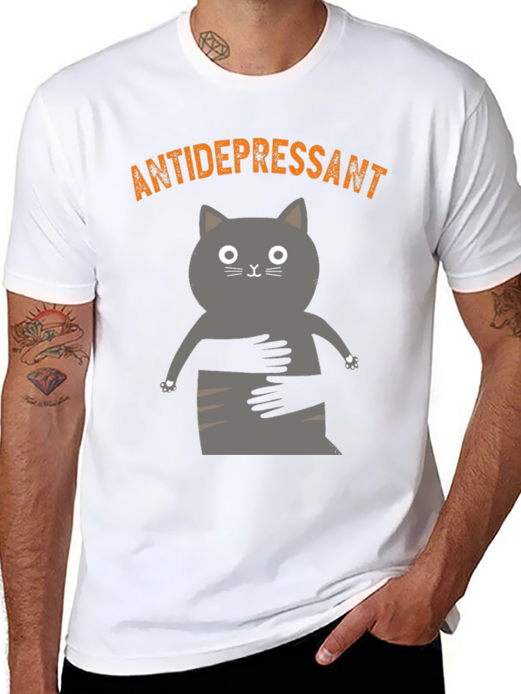 Antidepressant Cat T-Shirt - Funny Graphic Tee