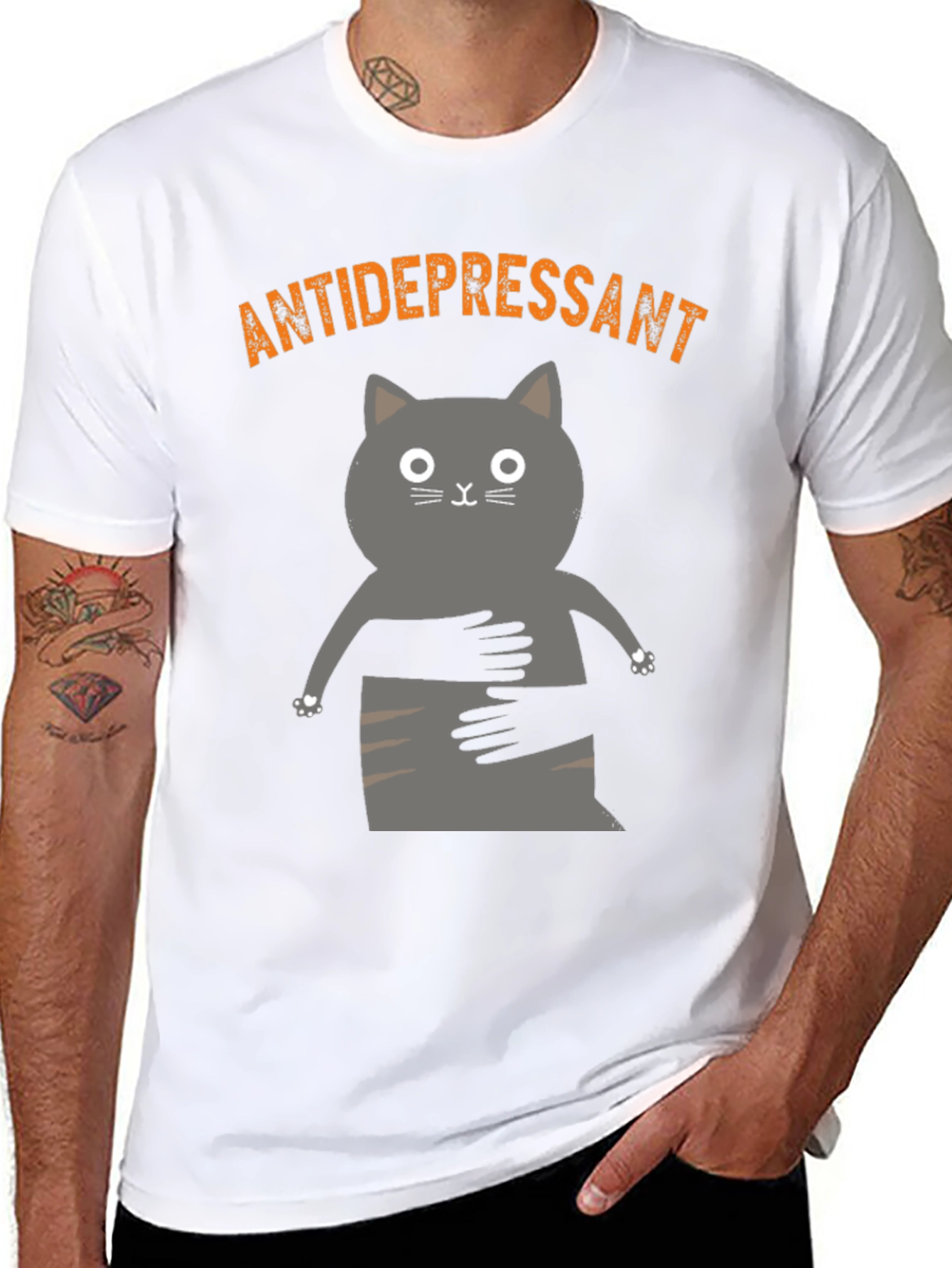 Antidepressant Cat T-Shirt - Funny Graphic Tee