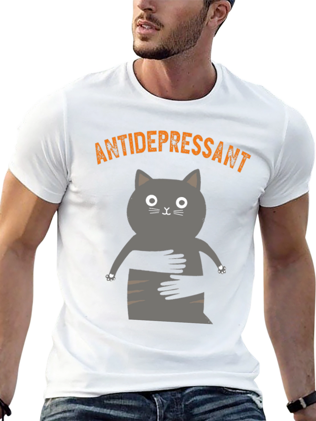Antidepressant Cat T-Shirt - Funny Graphic Tee
