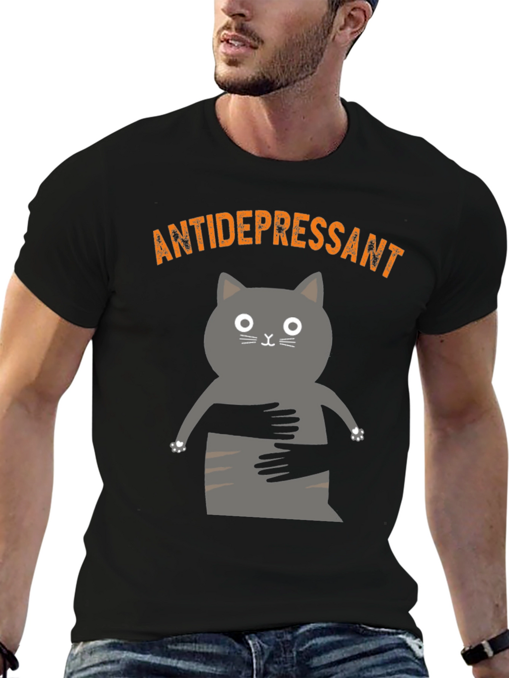 Antidepressant Cat T-Shirt - Funny Graphic Tee