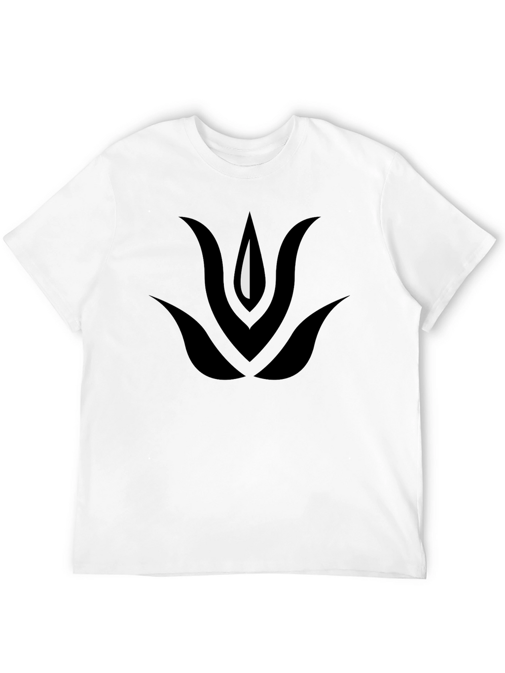 Black T-Shirt with Abstract Floral Graphic