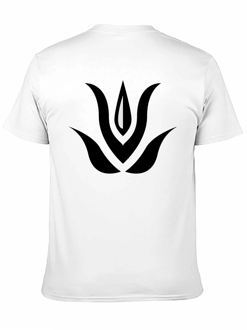 Black T-Shirt with Abstract Floral Graphic