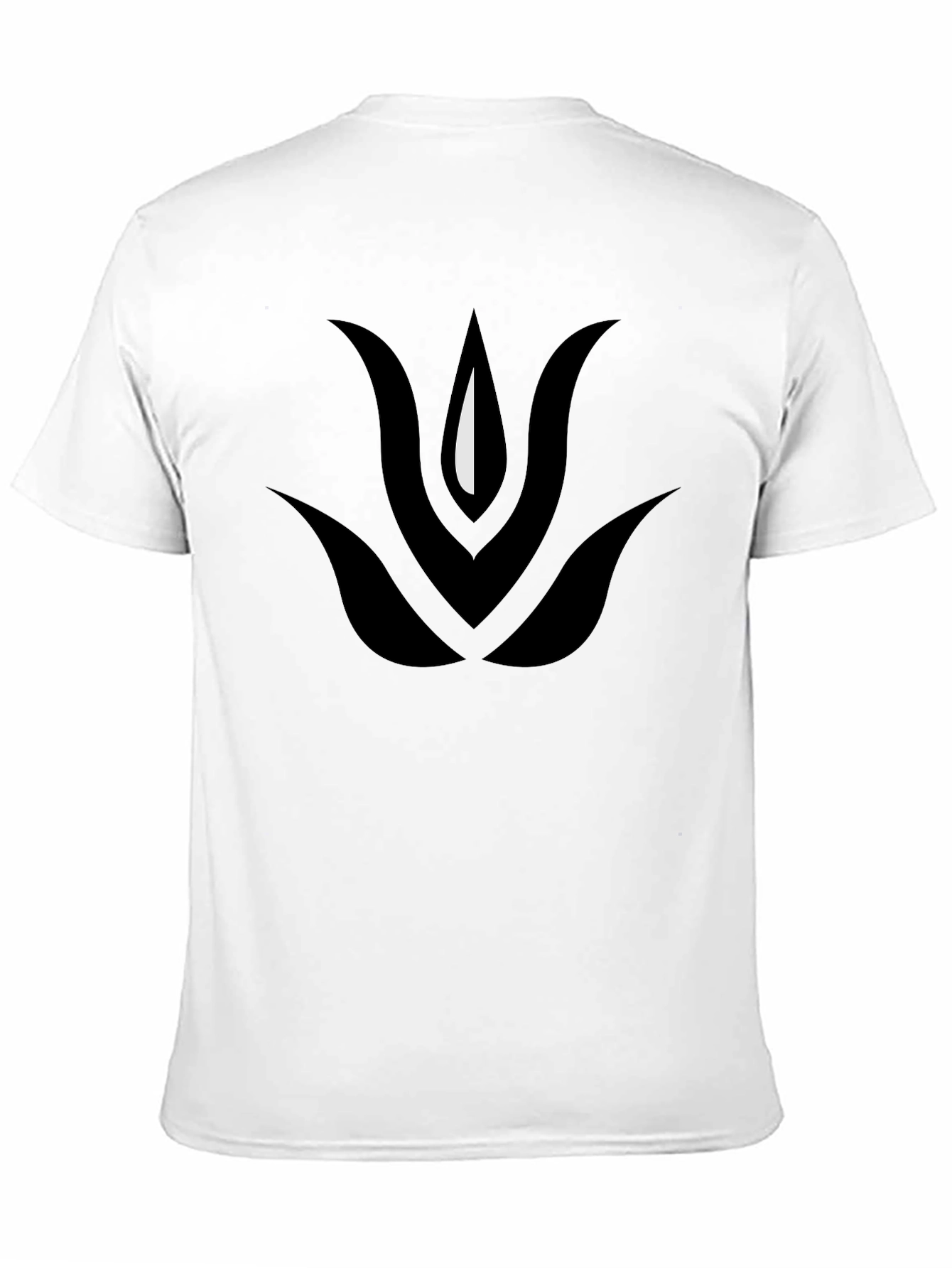 Black T-Shirt with Abstract Floral Graphic