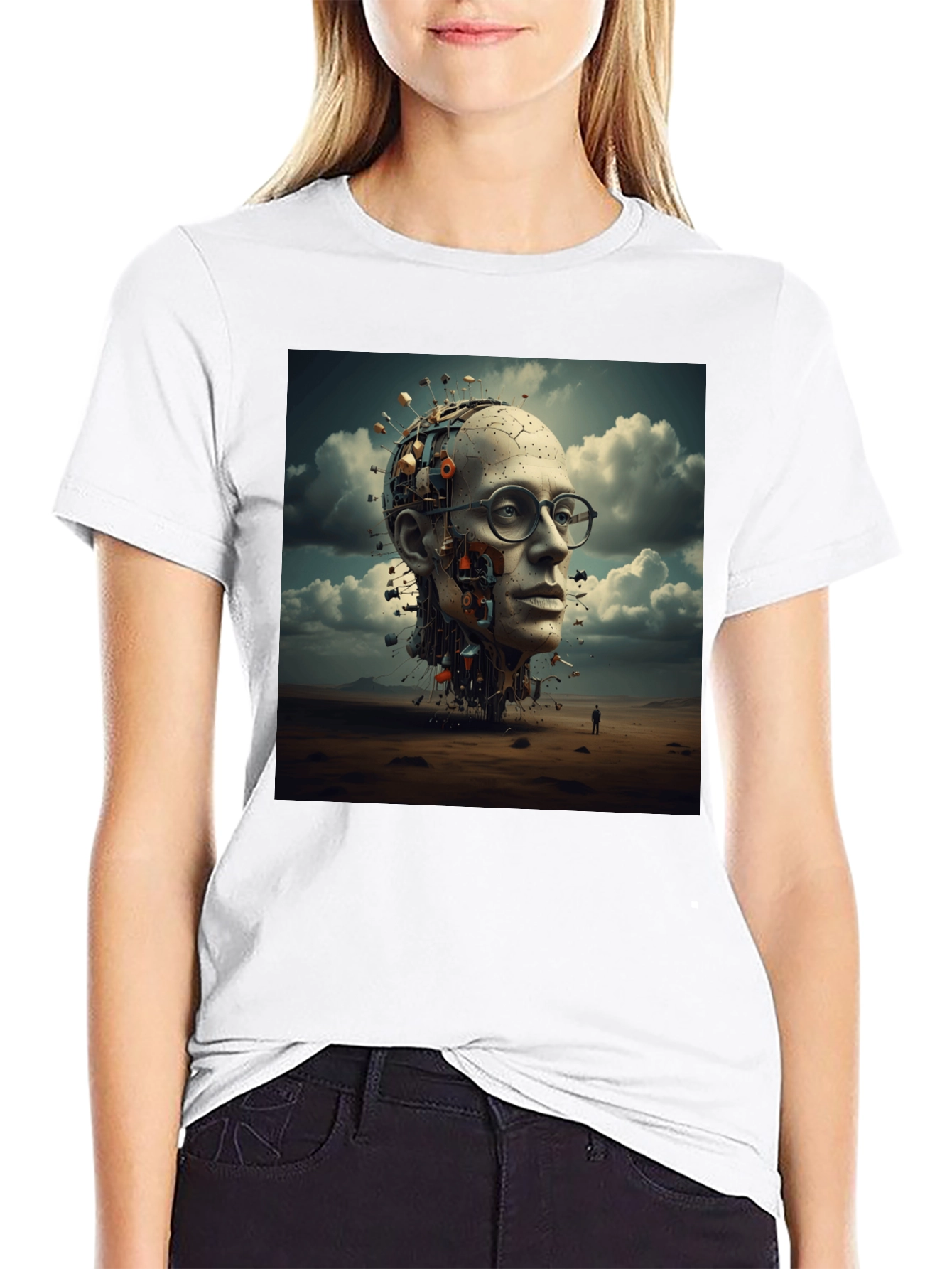 Abstract AI Head T-Shirt