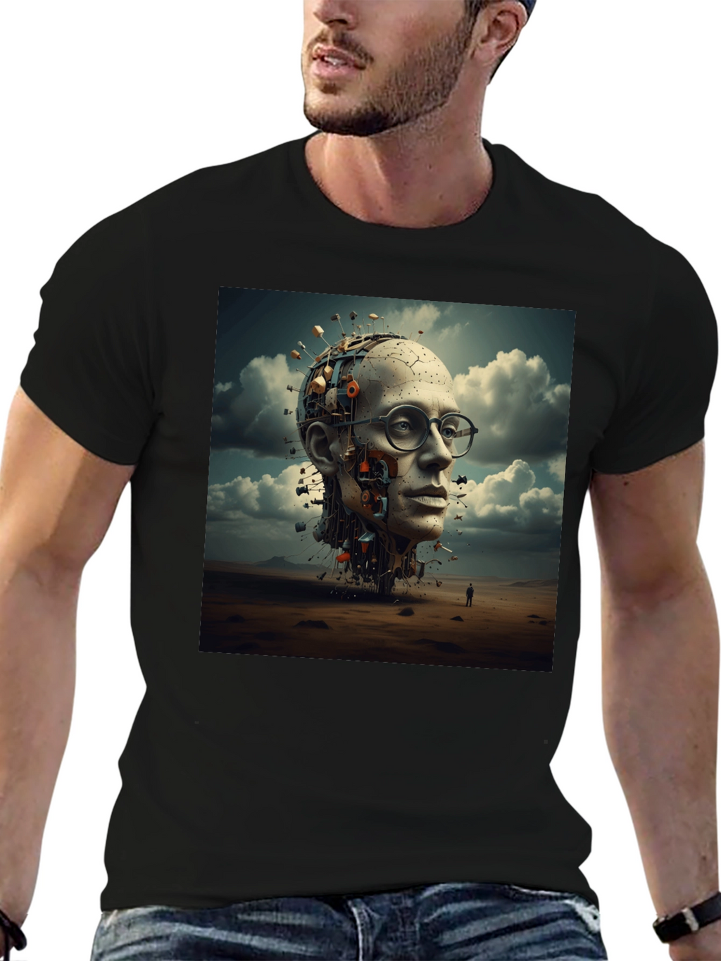 Abstract AI Head T-Shirt