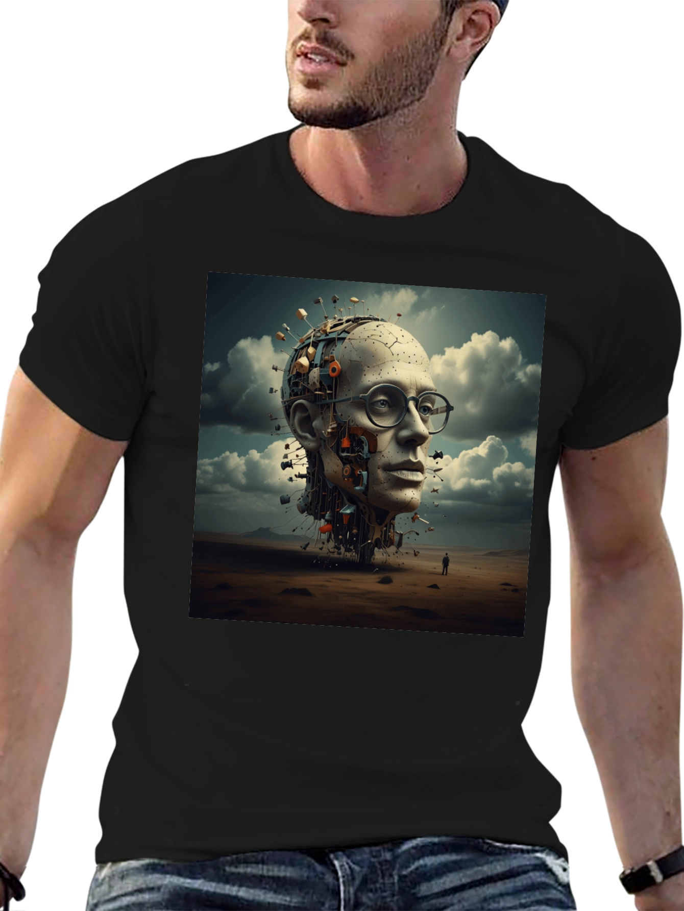 Abstract AI Head T-Shirt