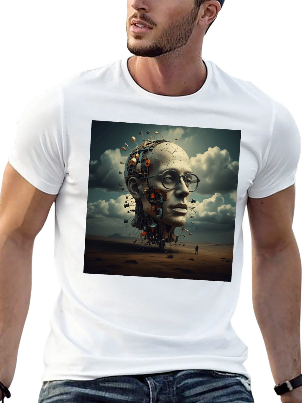 Abstract AI Head T-Shirt