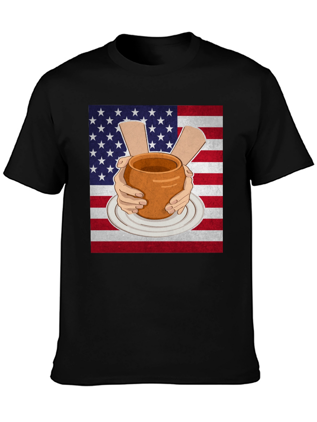 Pottery USA Flag T-Shirt