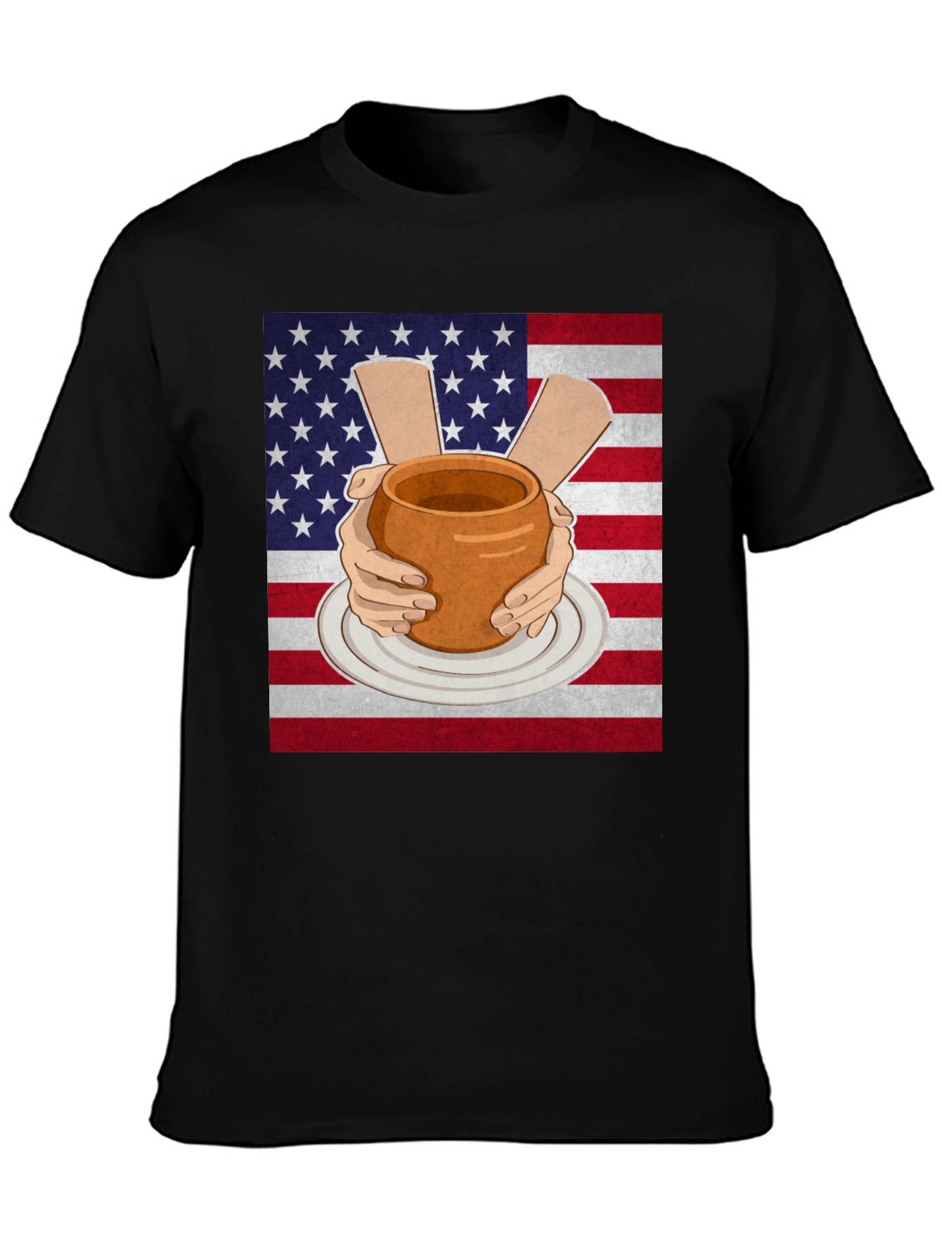 Pottery USA Flag T-Shirt