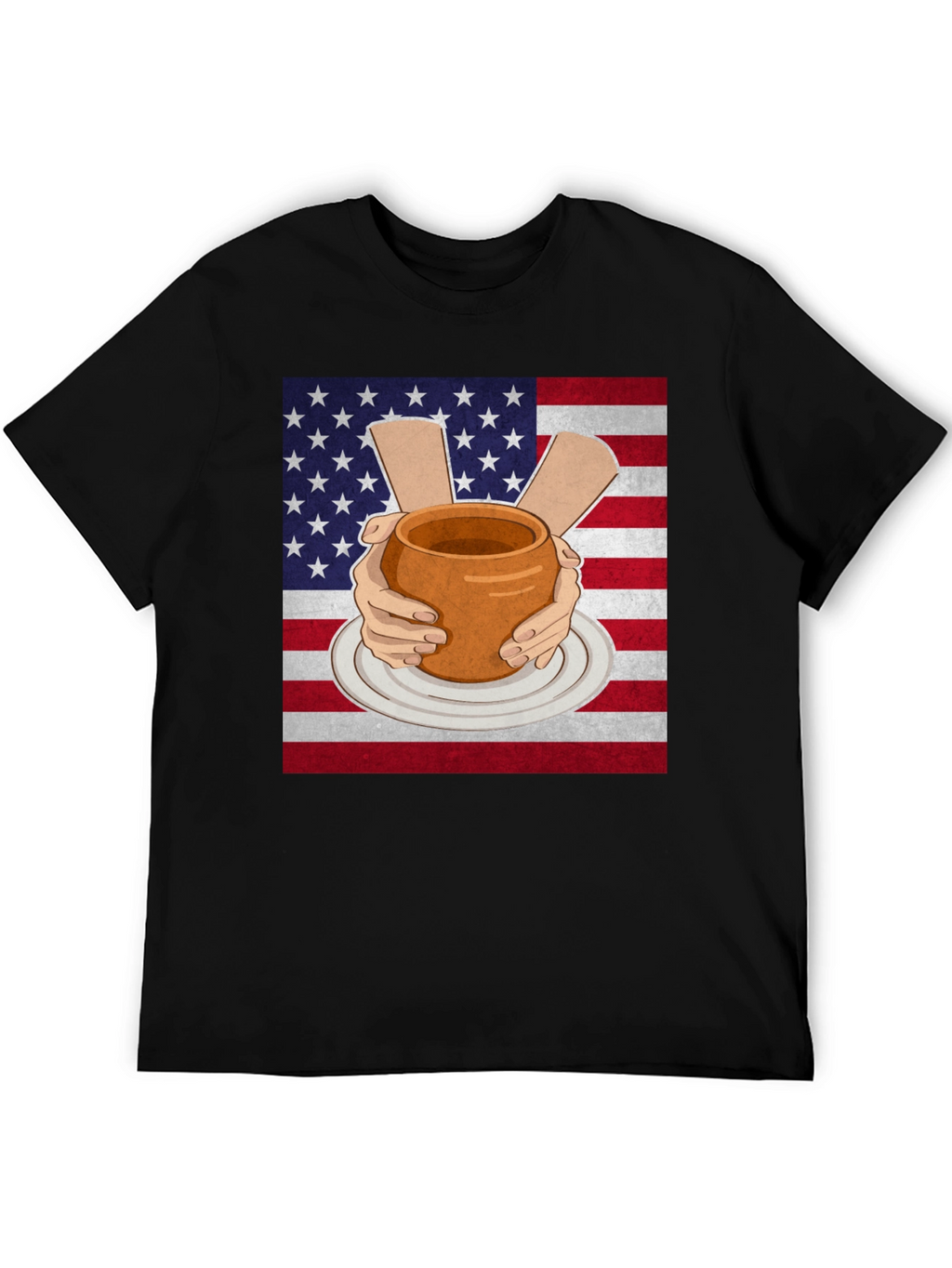 Pottery USA Flag T-Shirt