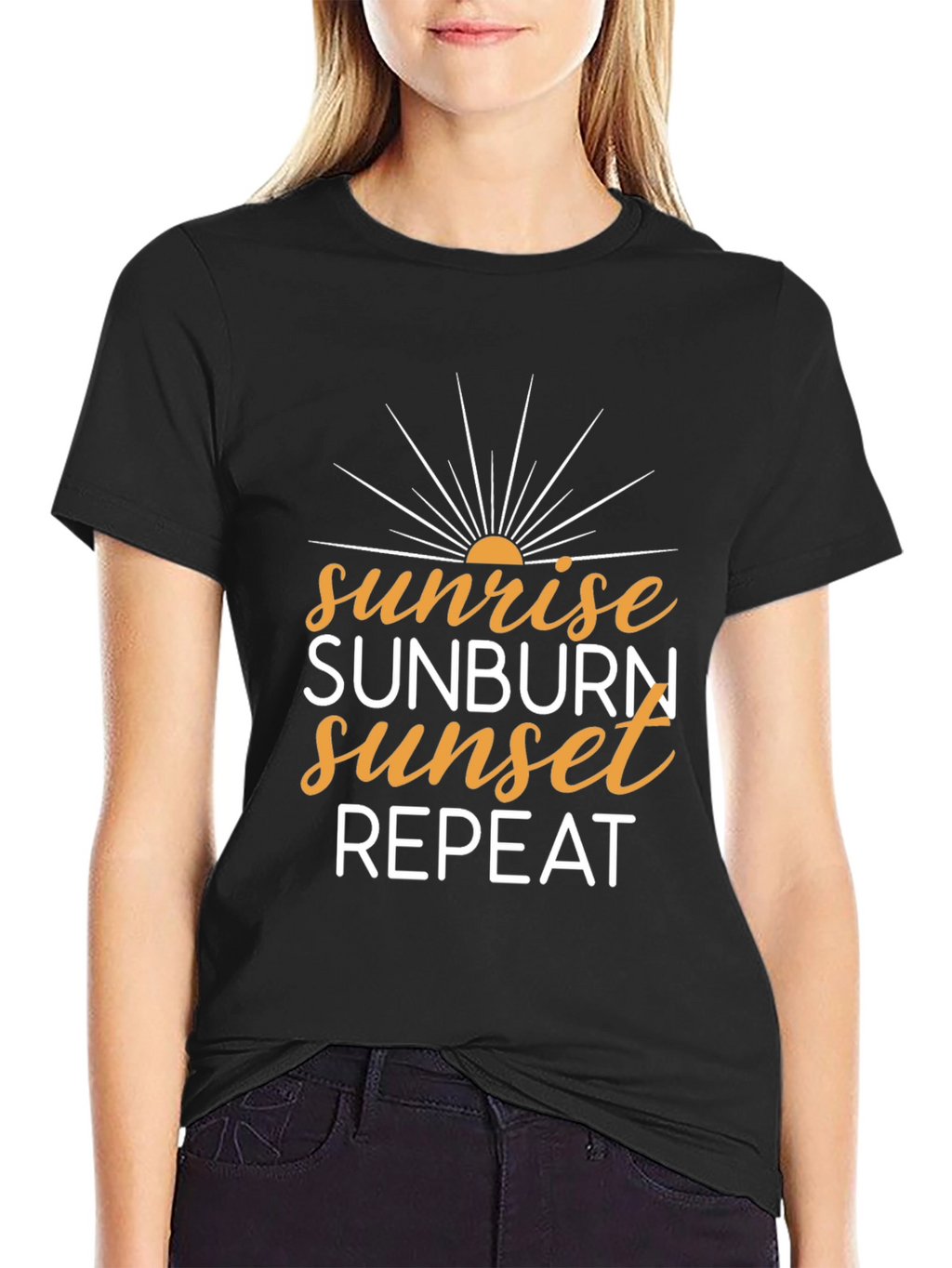 Sunrise Sunburn Sunset Repeat Graphic Tee