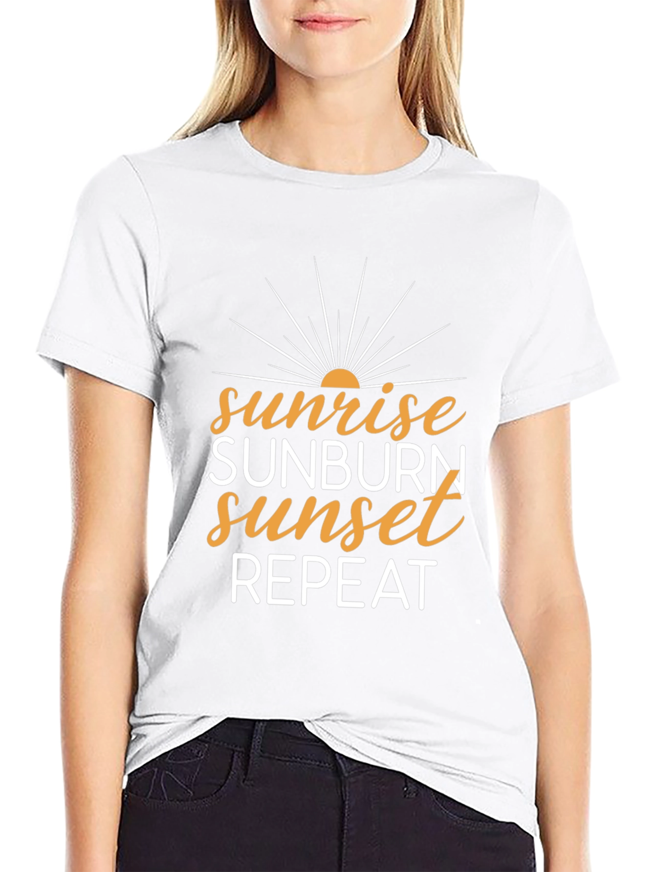 Sunrise Sunburn Sunset Repeat Graphic Tee