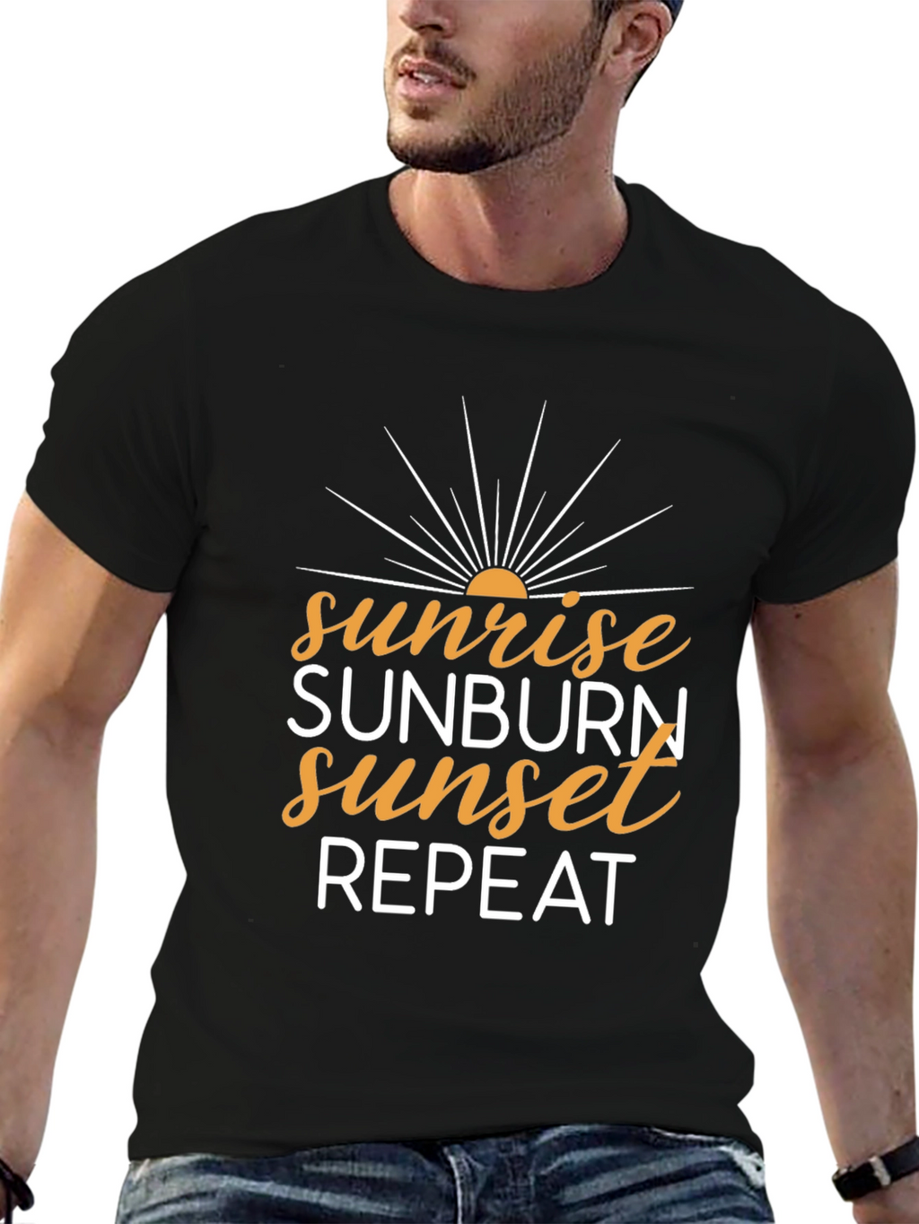 Sunrise Sunburn Sunset Repeat Graphic Tee