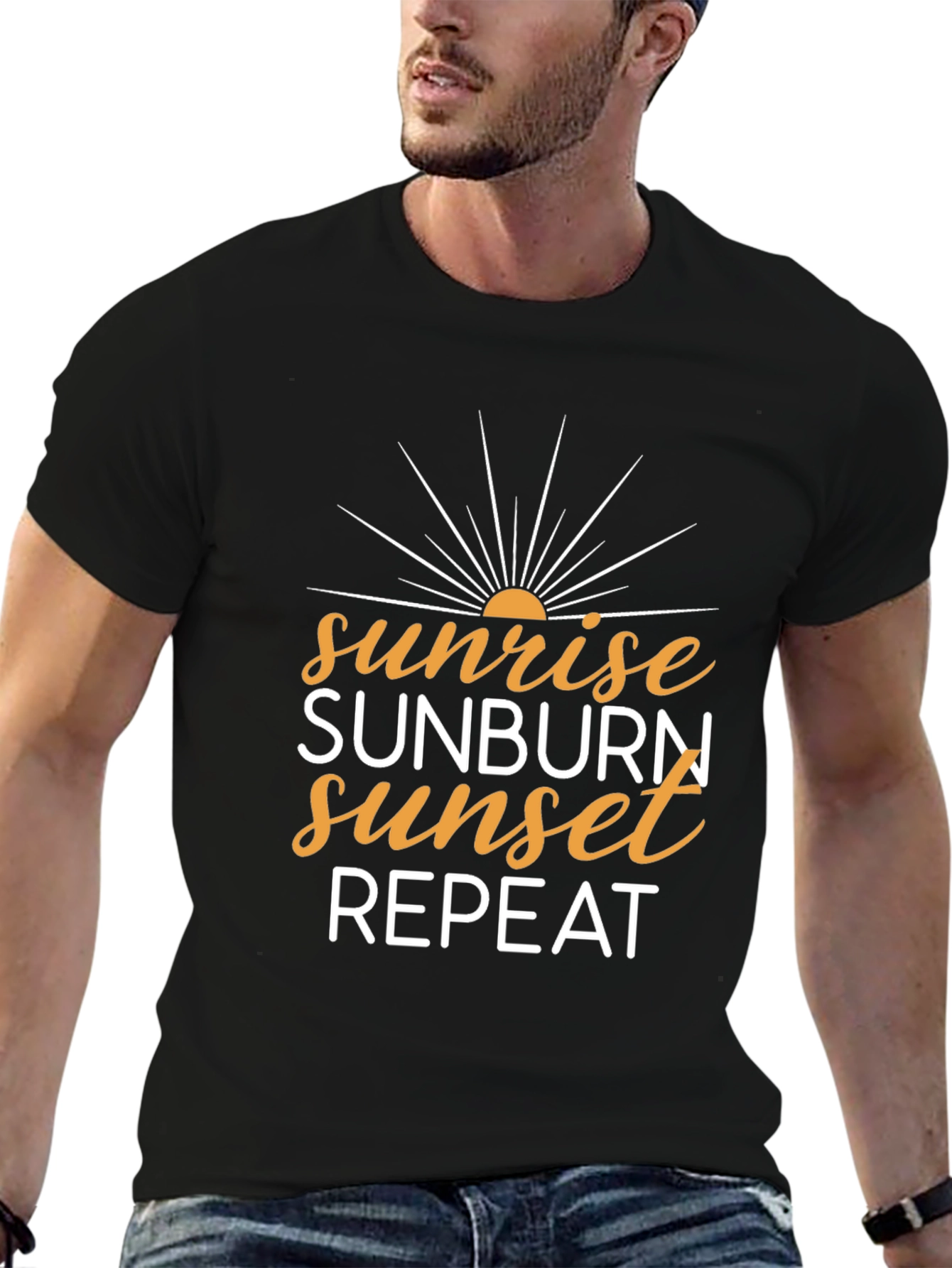 Sunrise Sunburn Sunset Repeat Graphic Tee