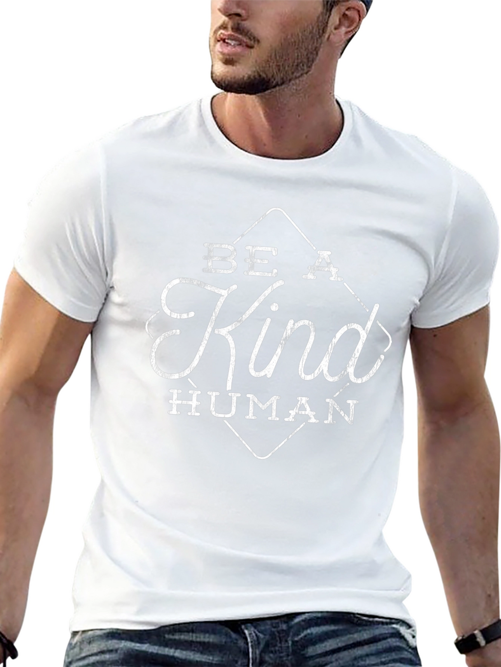 Be A Kind Human Graphic Tee - Black