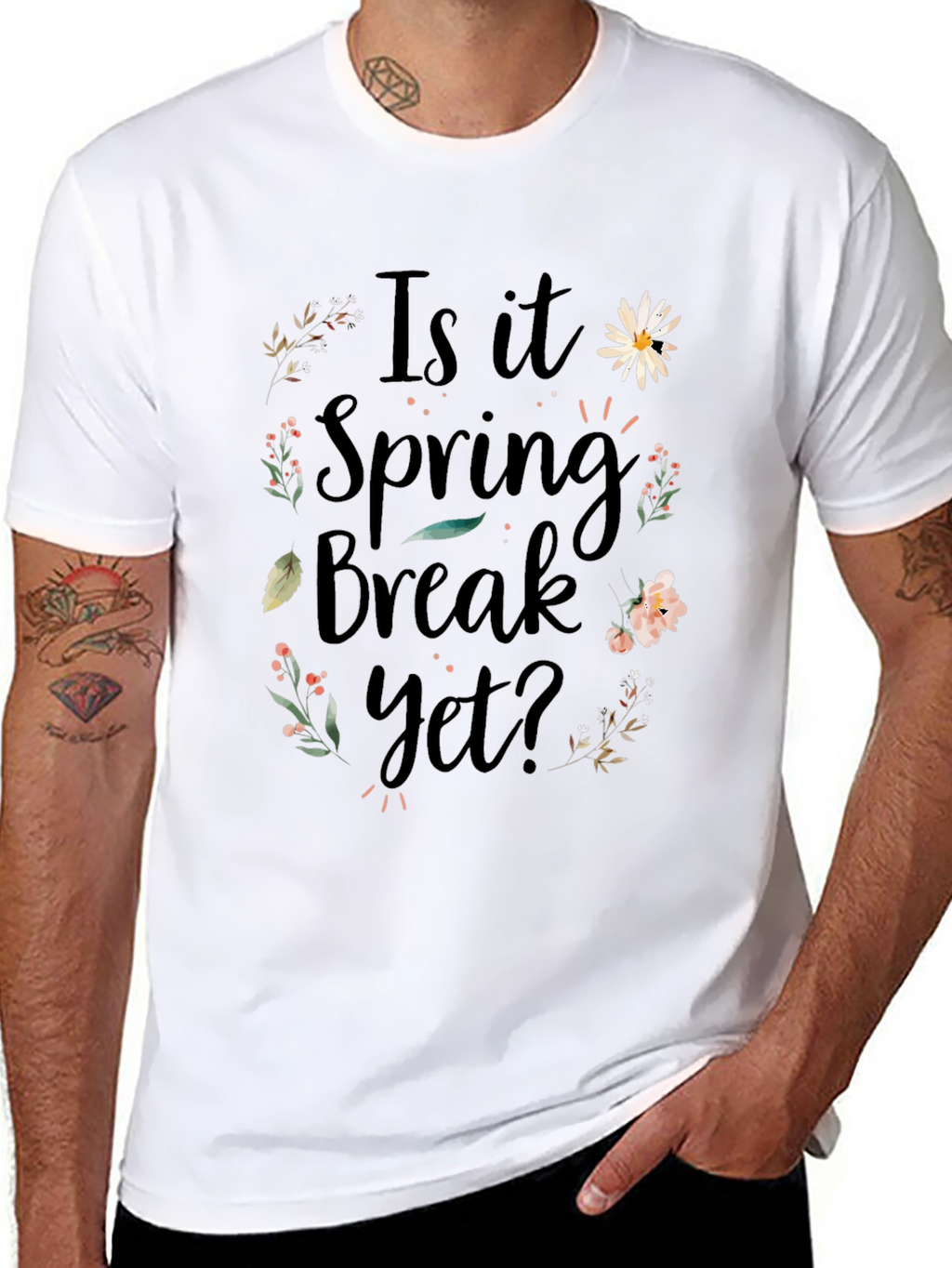Spring Break Floral Graphic T-Shirt
