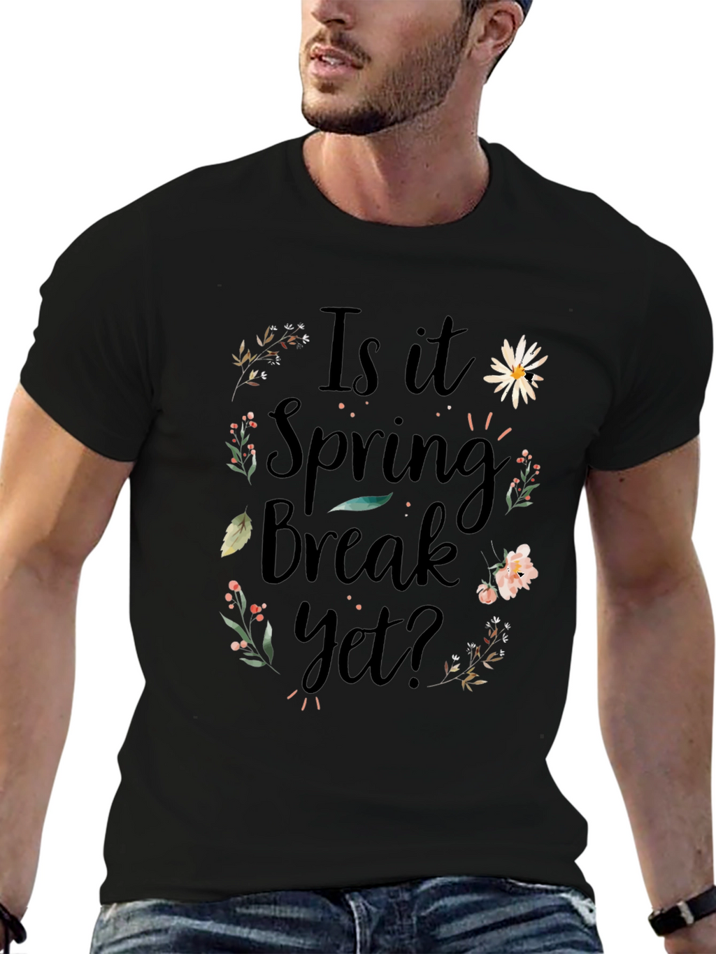 Spring Break Floral Graphic T-Shirt