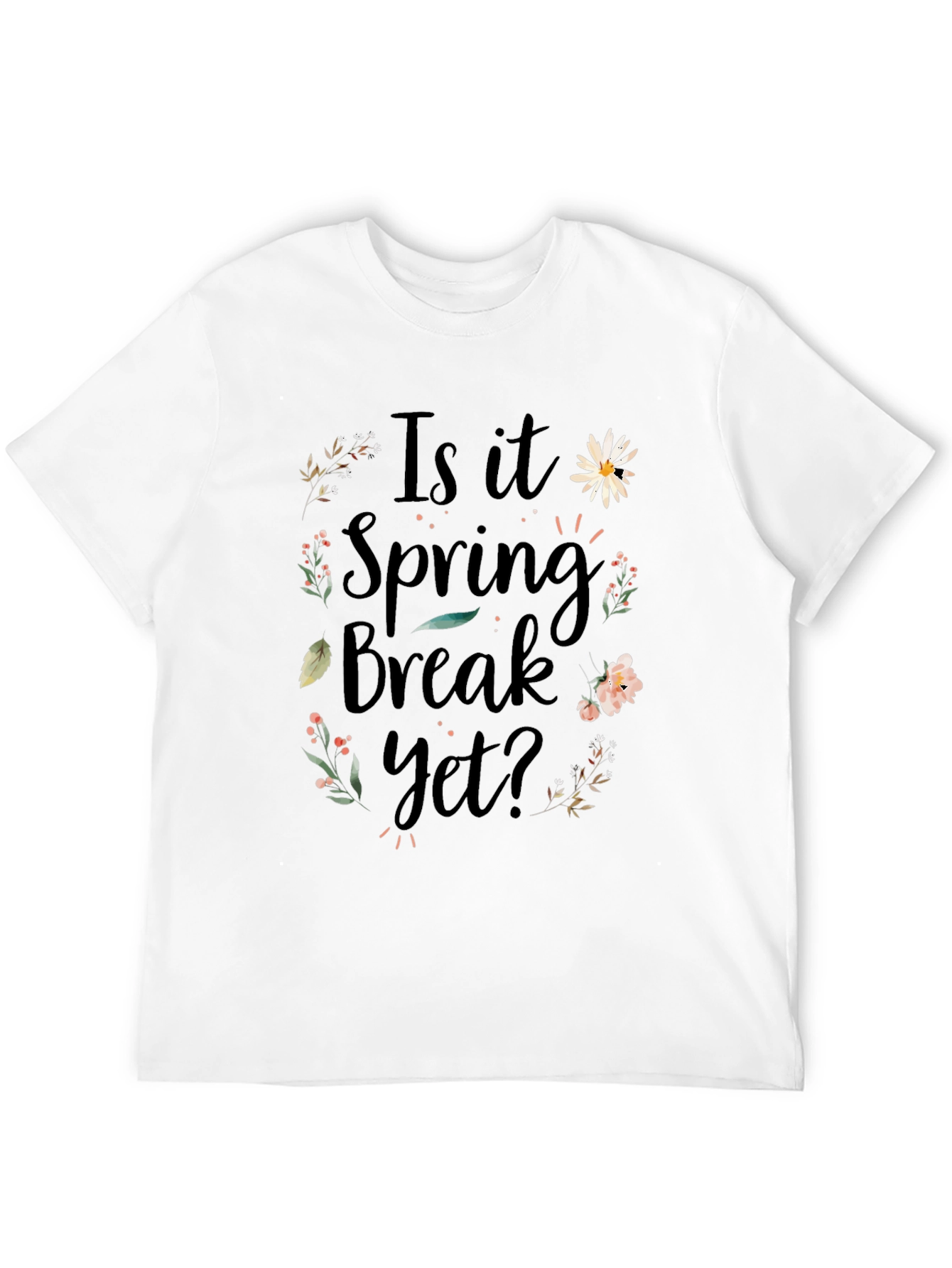 Spring Break Floral Graphic T-Shirt