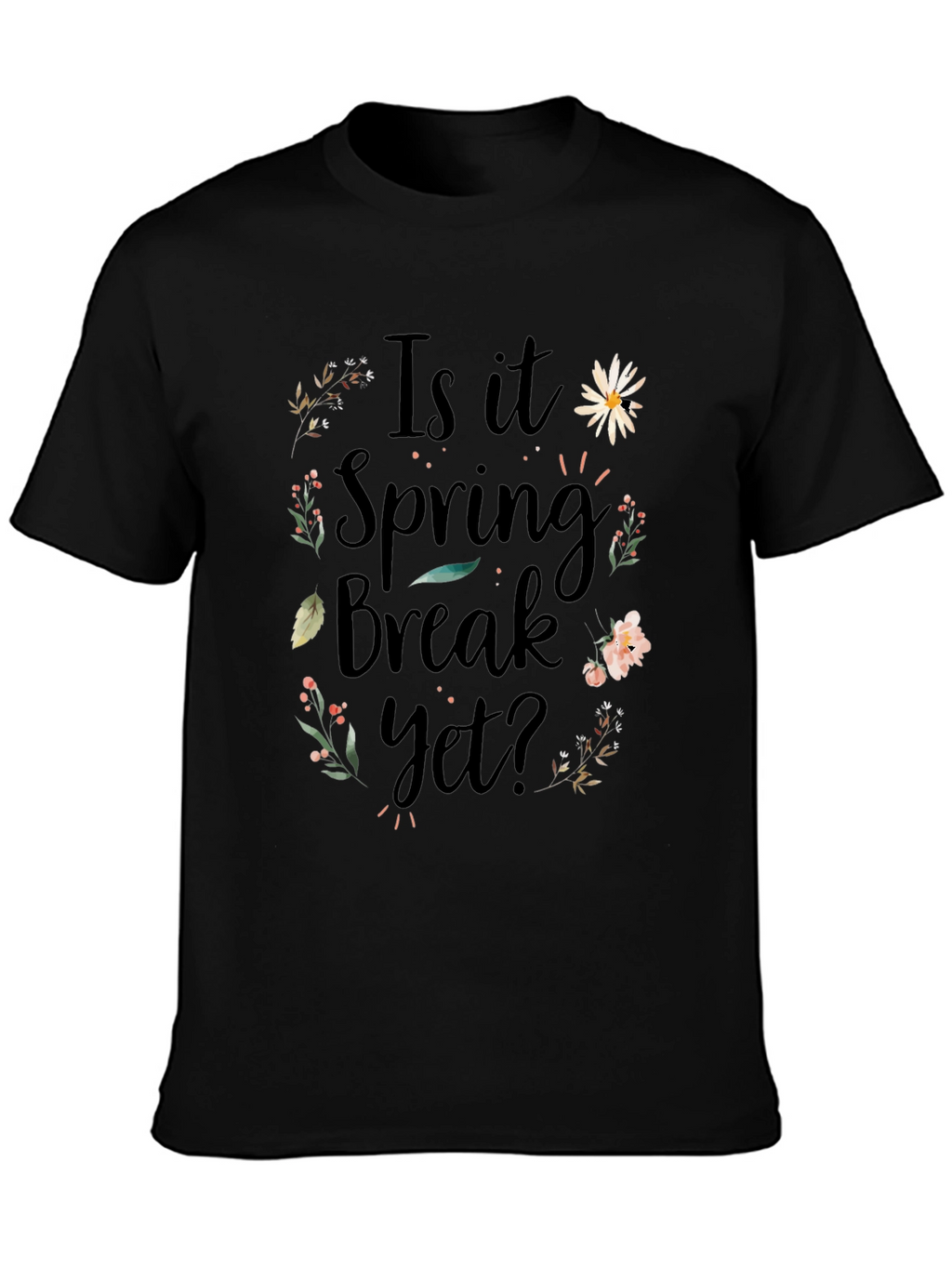 Spring Break Floral Graphic T-Shirt