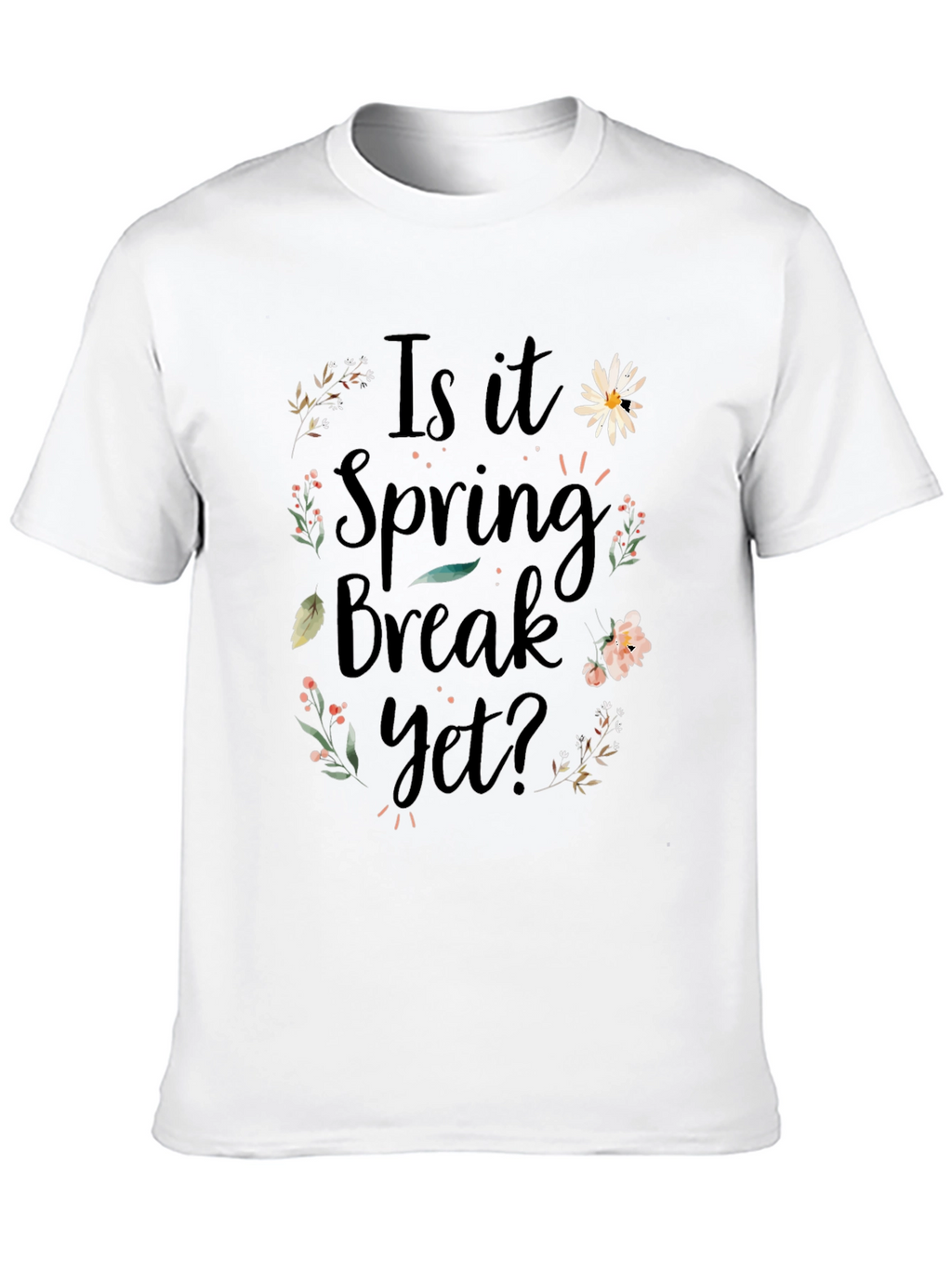 Spring Break Floral Graphic T-Shirt