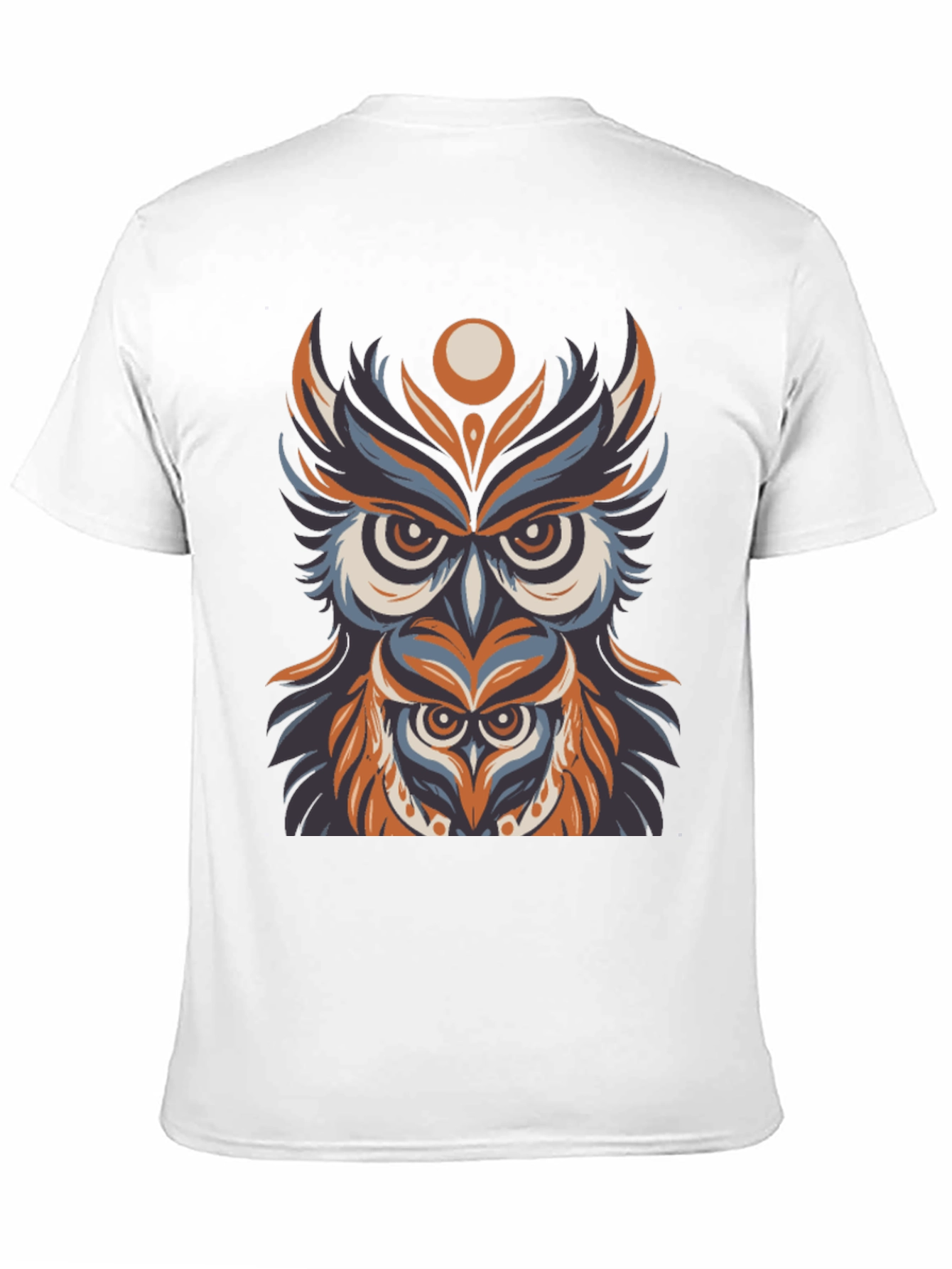 Owl Graphic Print T-Shirt - Black