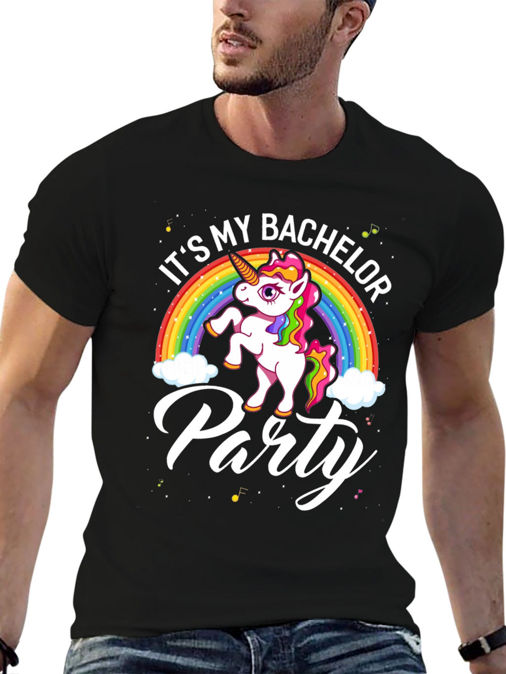 Bachelor Party Unicorn Graphic T-Shirt