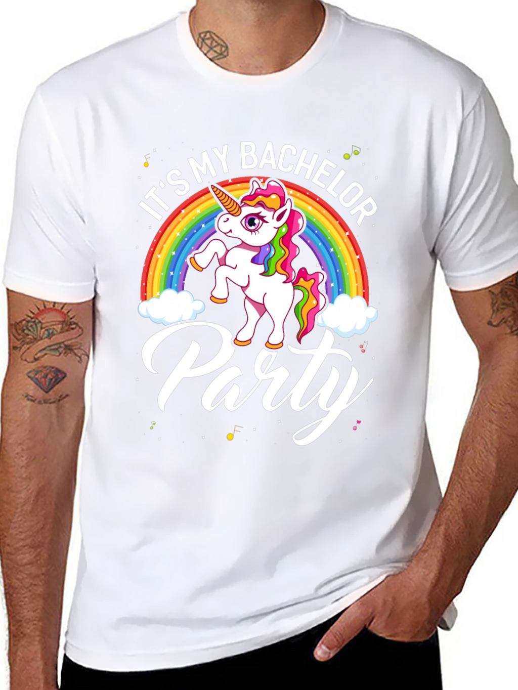 Bachelor Party Unicorn Graphic T-Shirt