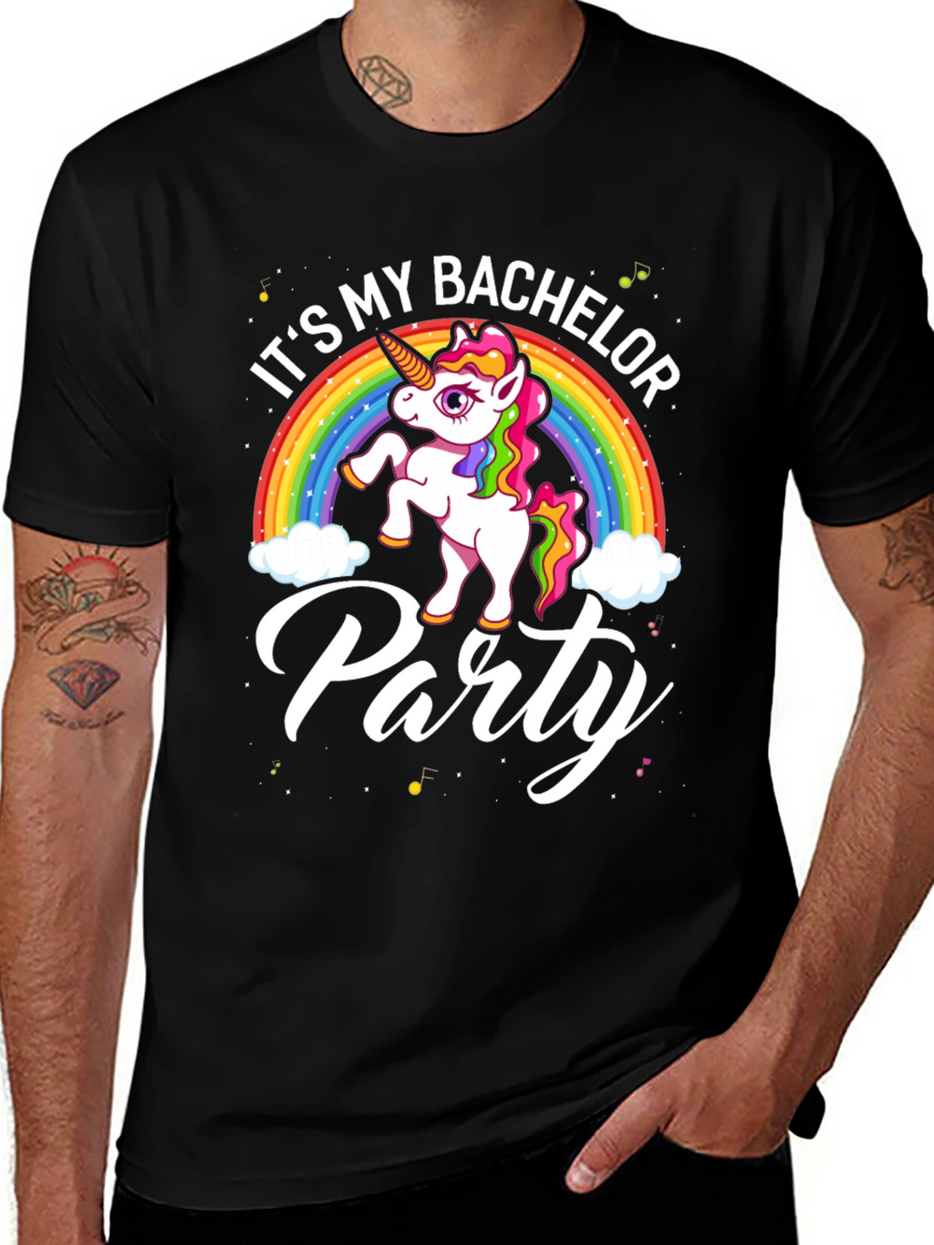 Bachelor Party Unicorn Graphic T-Shirt