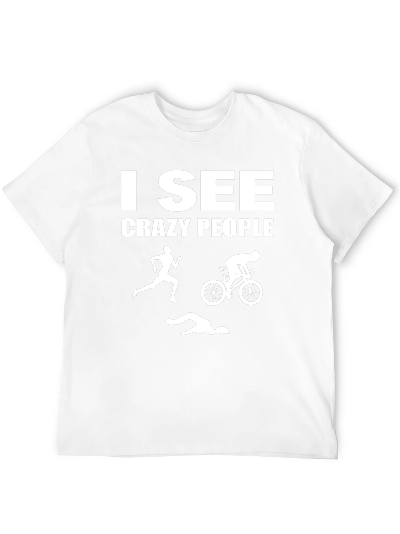 I See Crazy People Triathlon T-Shirt - Black