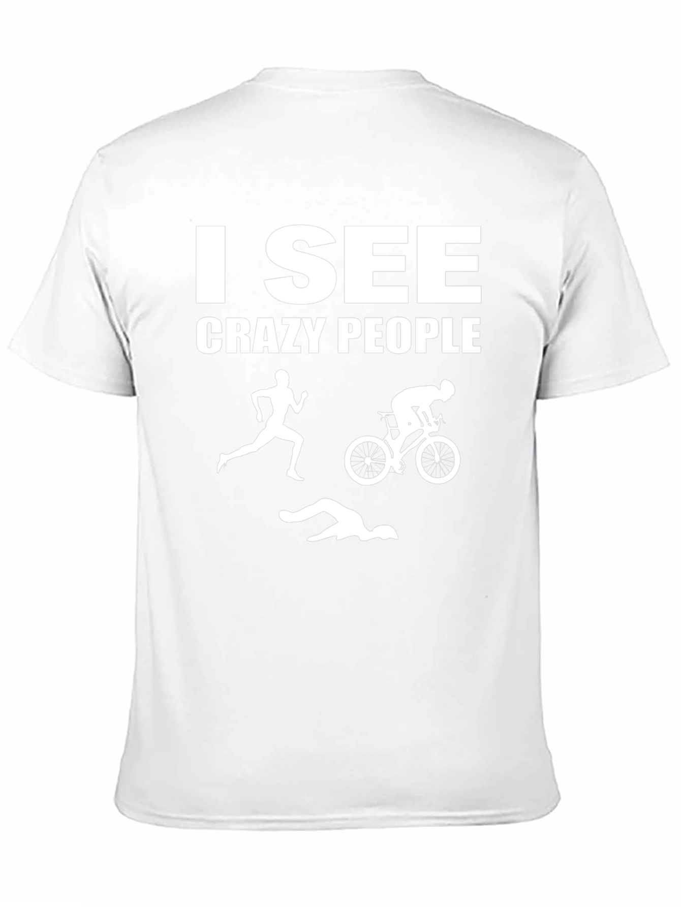 I See Crazy People Triathlon T-Shirt - Black