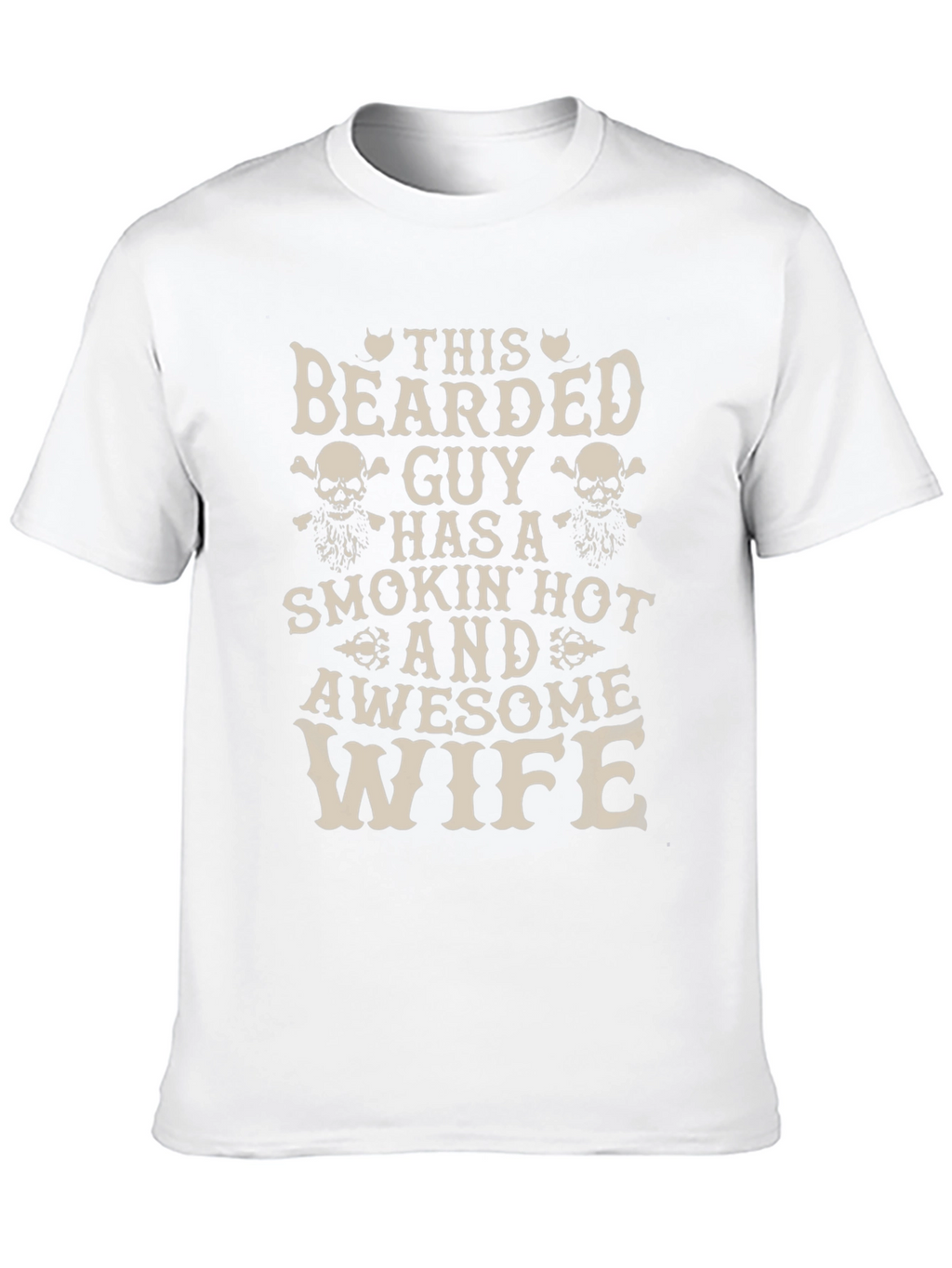 Bearded Guy Awesome Wife Novelty Graphic Tee