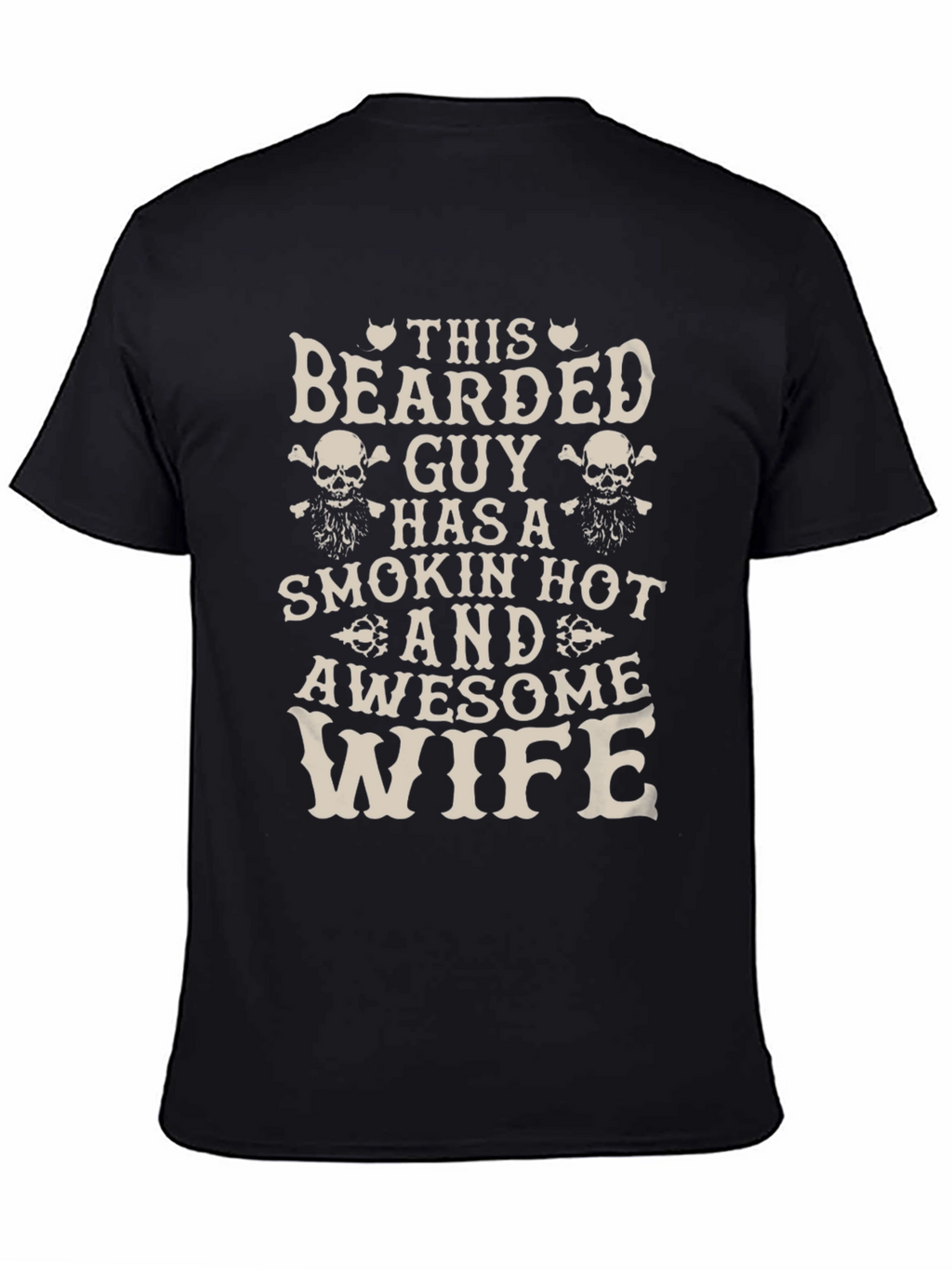 Bearded Guy Awesome Wife Novelty Graphic Tee