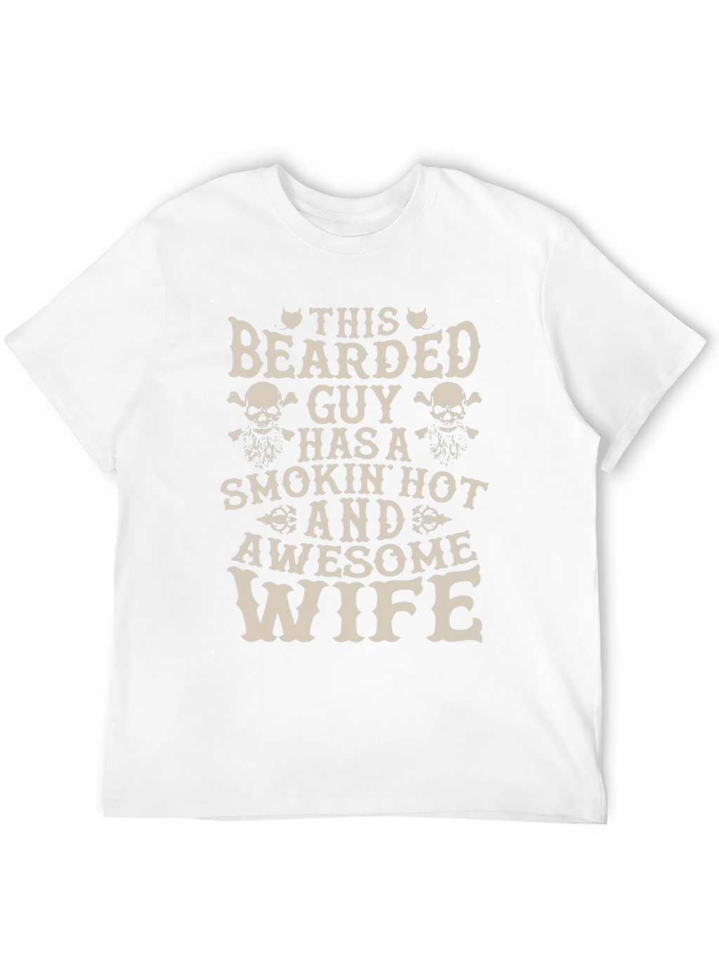 Bearded Guy Awesome Wife Novelty Graphic Tee