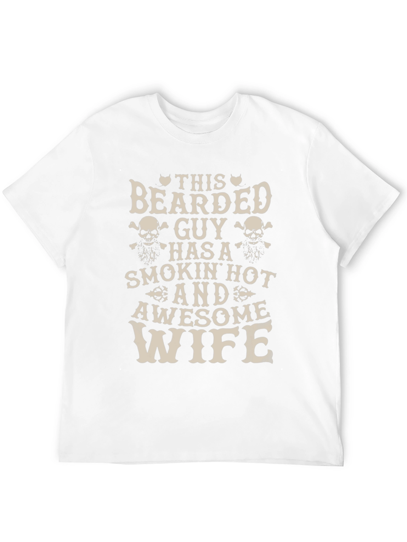Bearded Guy Awesome Wife Novelty Graphic Tee