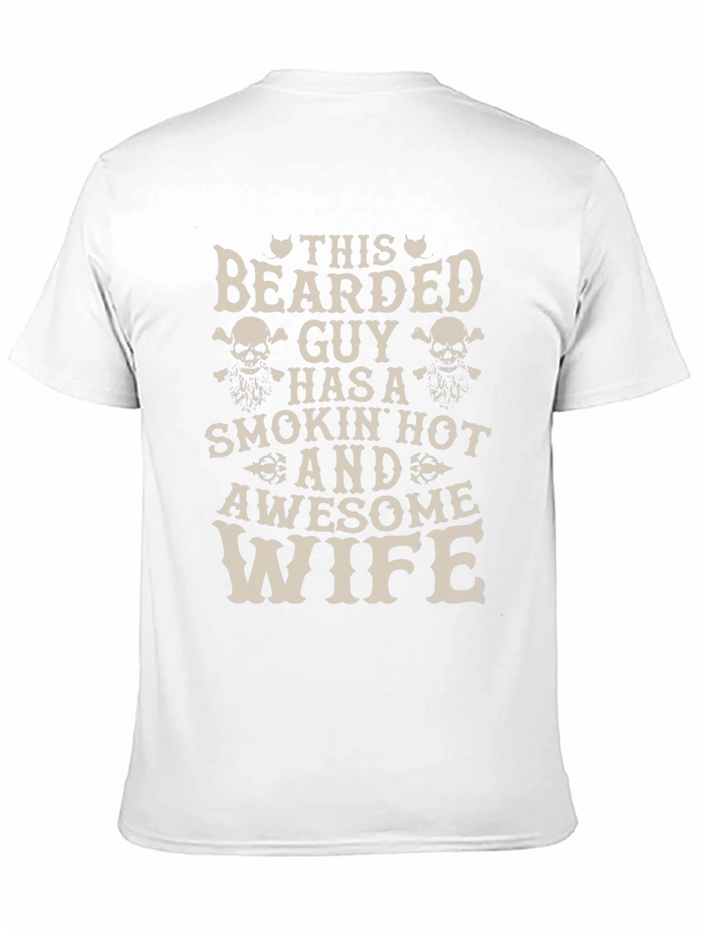 Bearded Guy Awesome Wife Novelty Graphic Tee