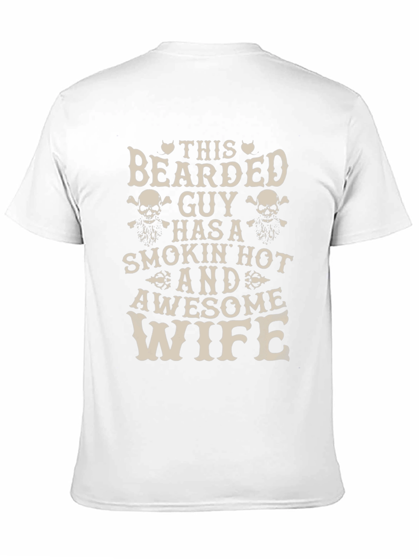 Bearded Guy Awesome Wife Novelty Graphic Tee