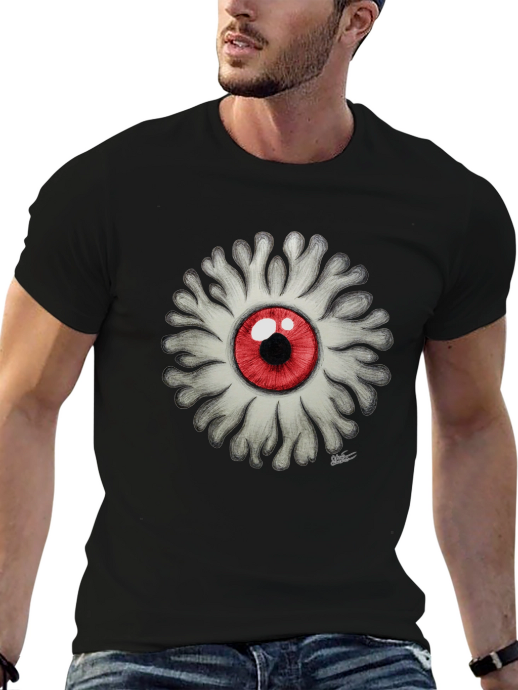 Eyeball Flower Graphic Tee