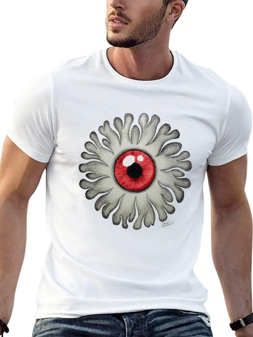 Eyeball Flower Graphic Tee