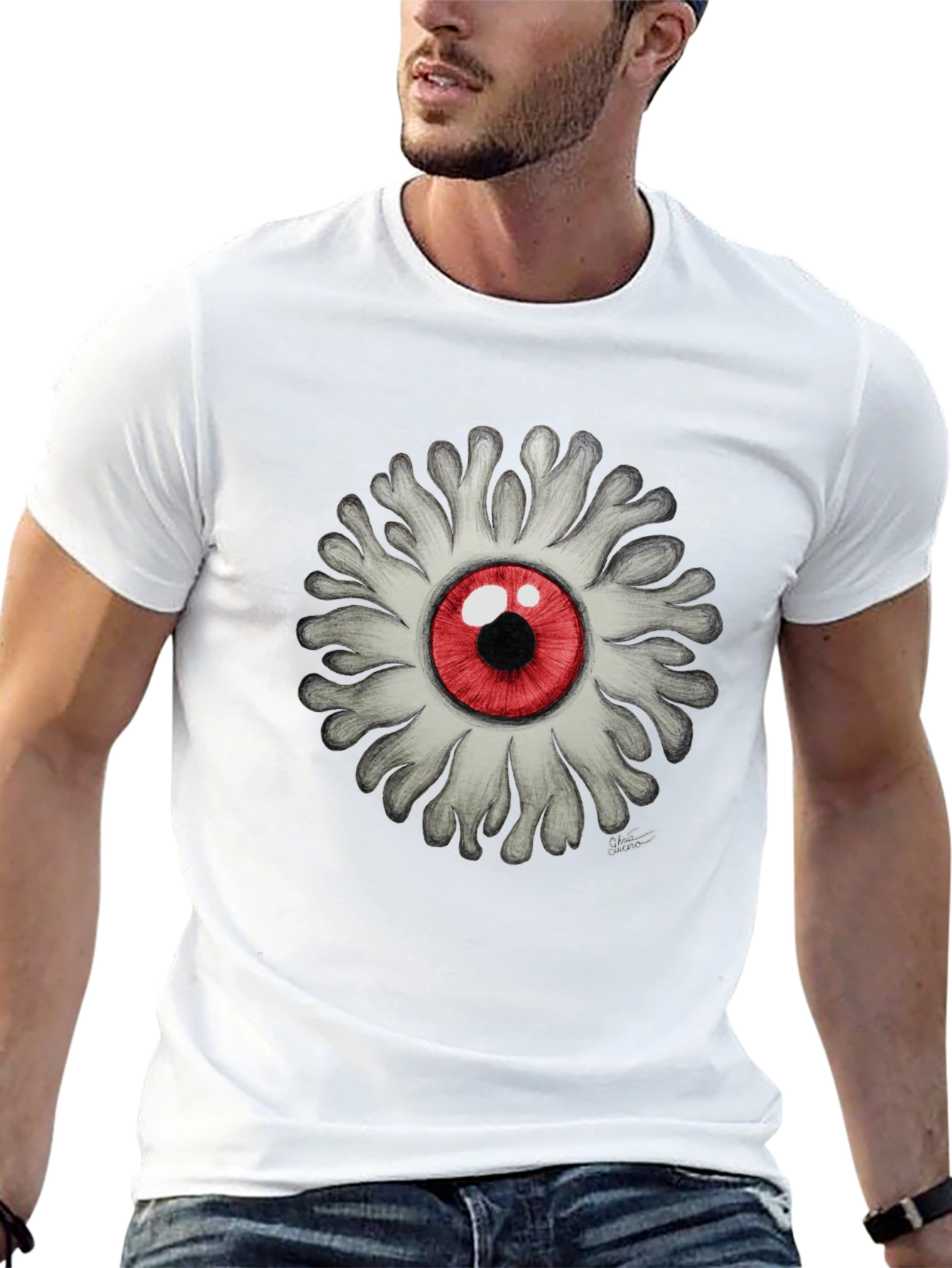 Eyeball Flower Graphic Tee