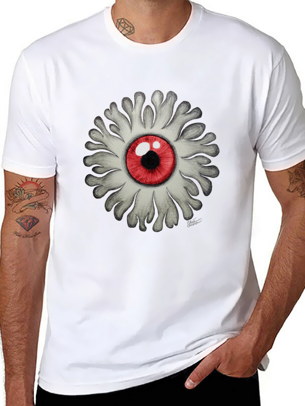 Eyeball Flower Graphic Tee