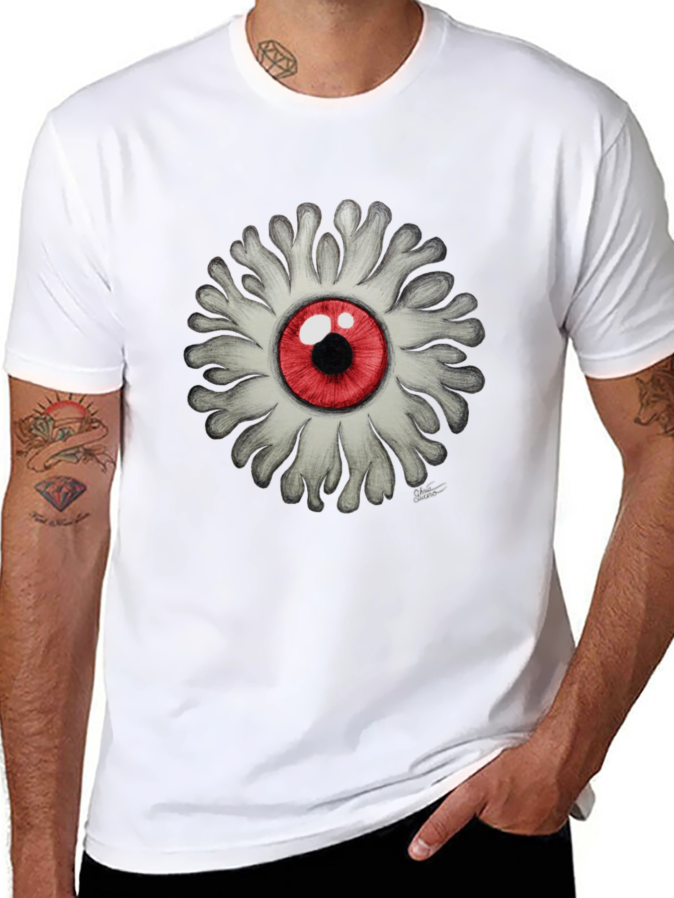 Eyeball Flower Graphic Tee