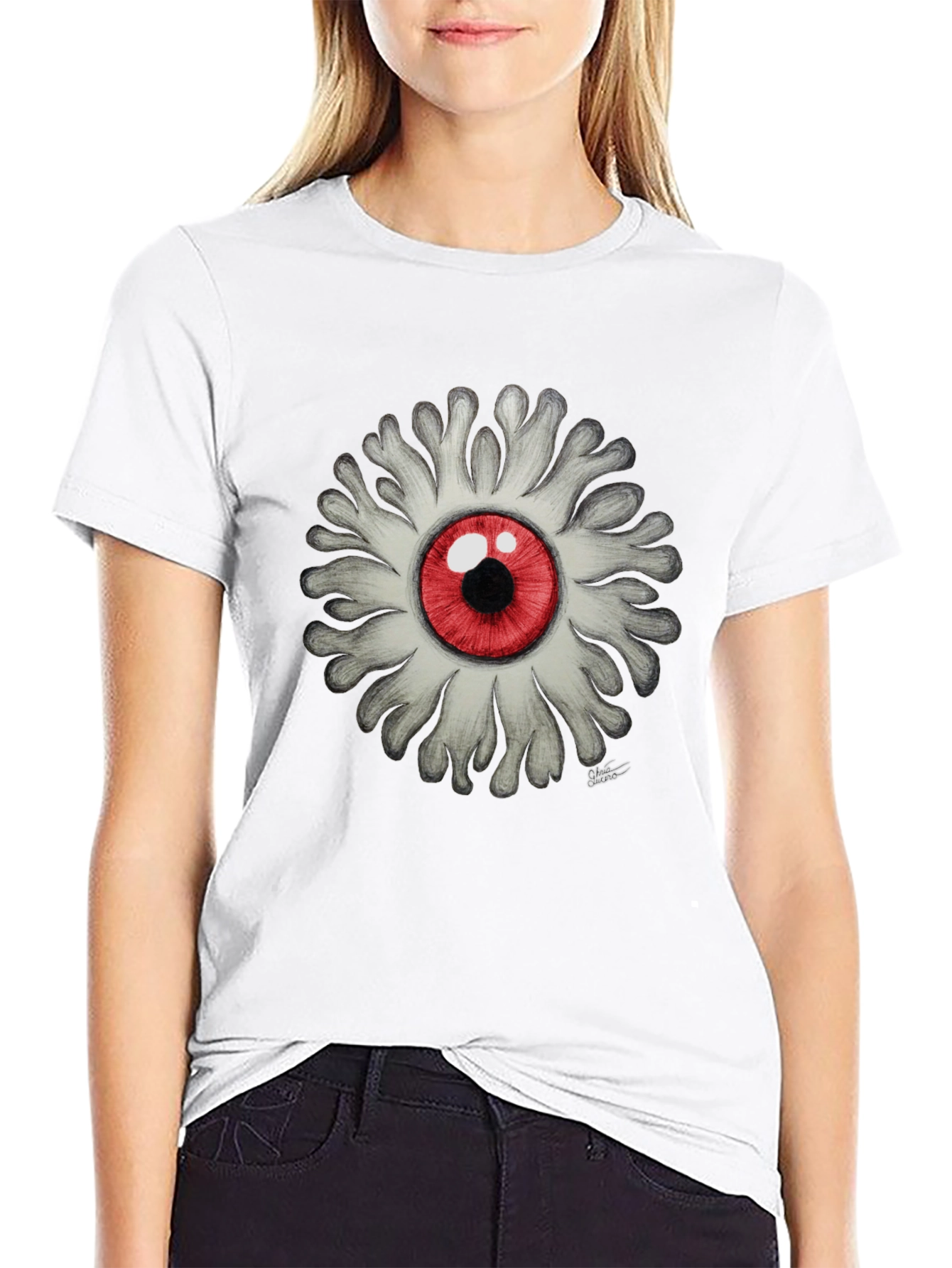 Eyeball Flower Graphic Tee