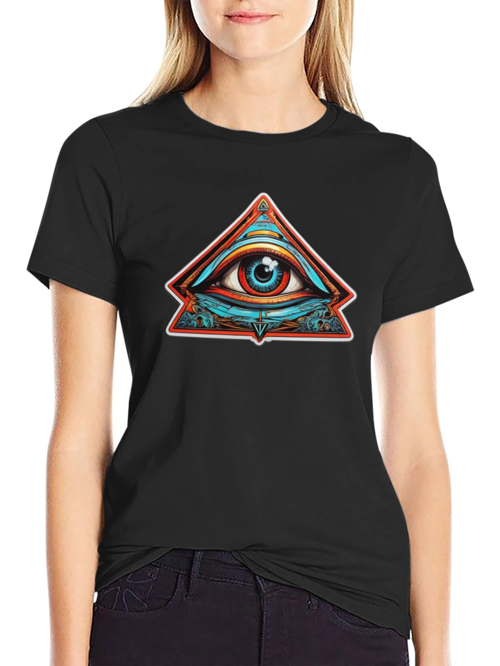 Eye of Providence Graphic Tee - Black Cotton T-Shirt