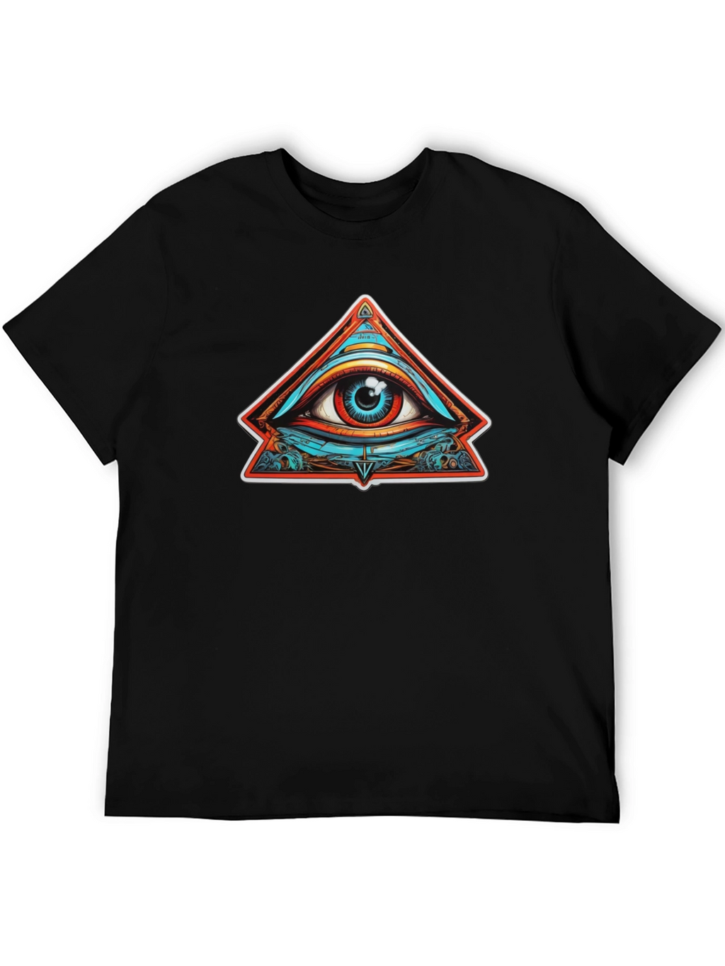 Eye of Providence Graphic Tee - Black Cotton T-Shirt